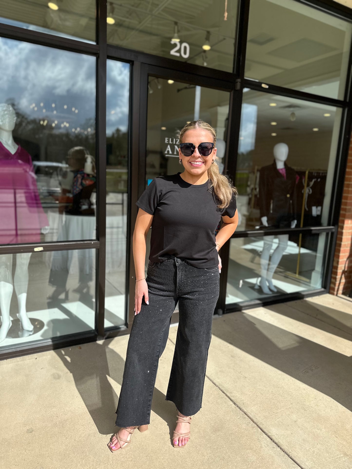Meg High Rise FAB AB Wide Leg Raw Hem-Illuminated