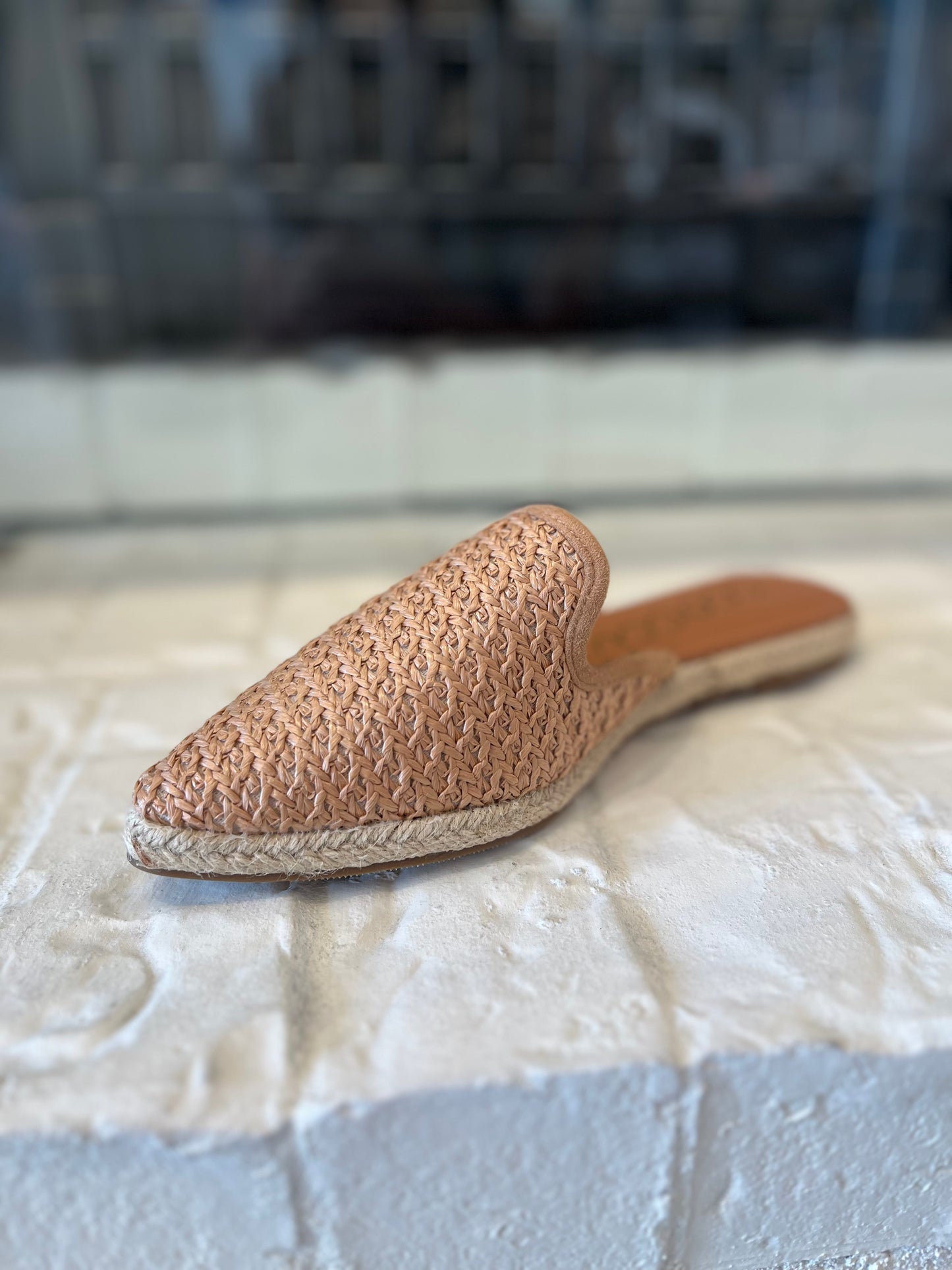 EAB Favorites Pointed Toe Raffia Mule