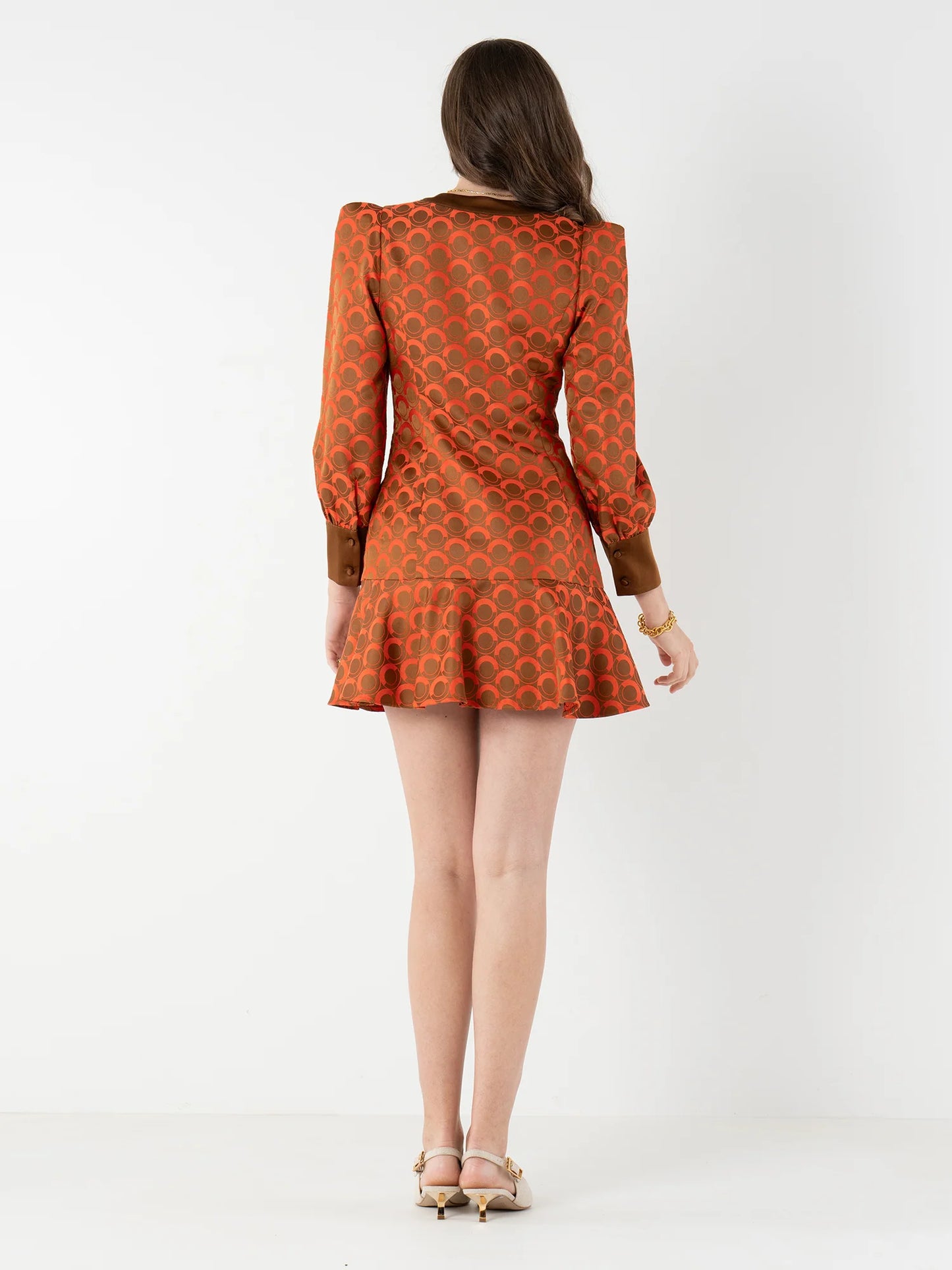 Emily McCarthy Jenny Dress - Tangerine Mod