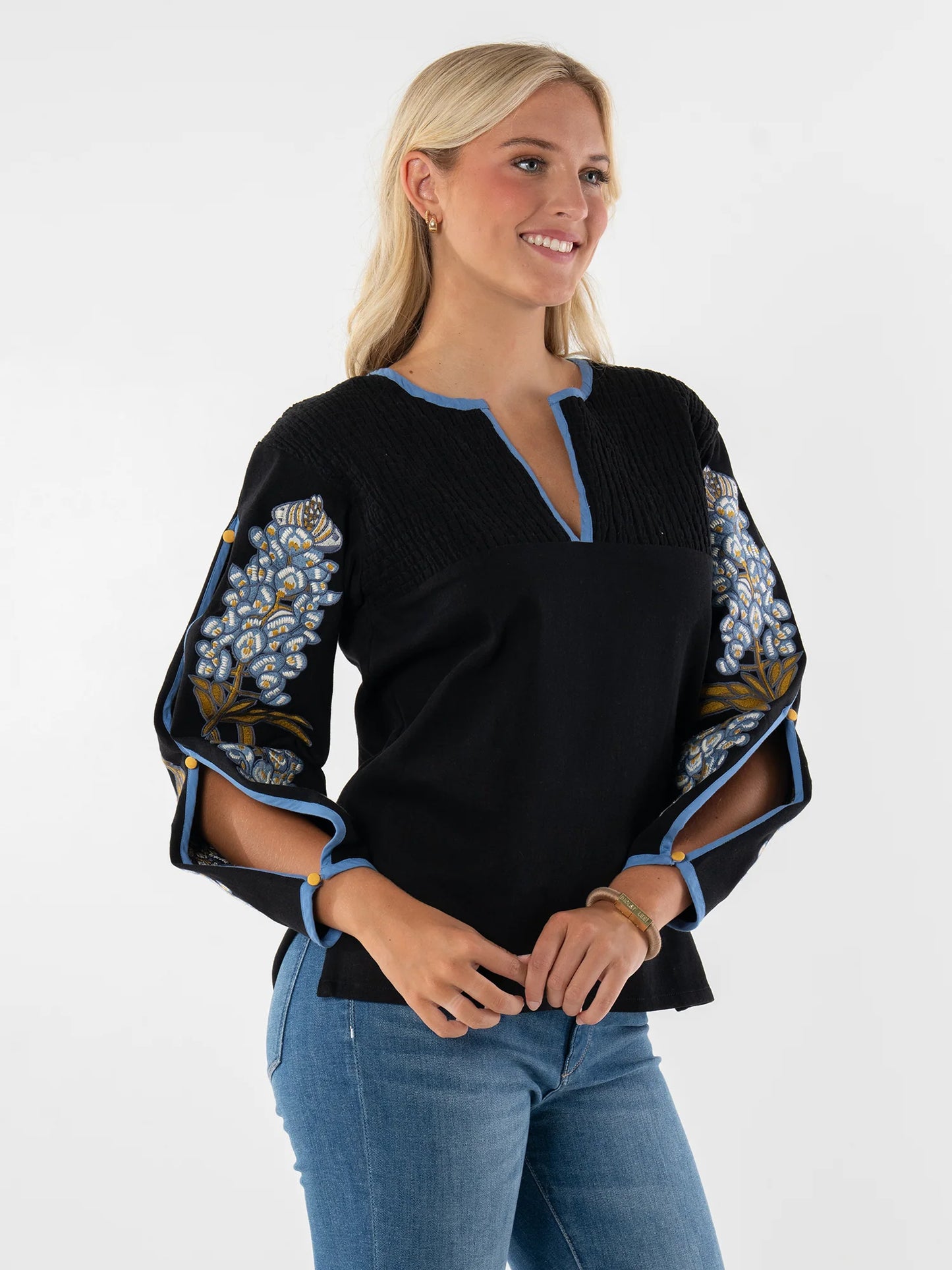 Emily McCarthy Graham Top - Blue Bonnet