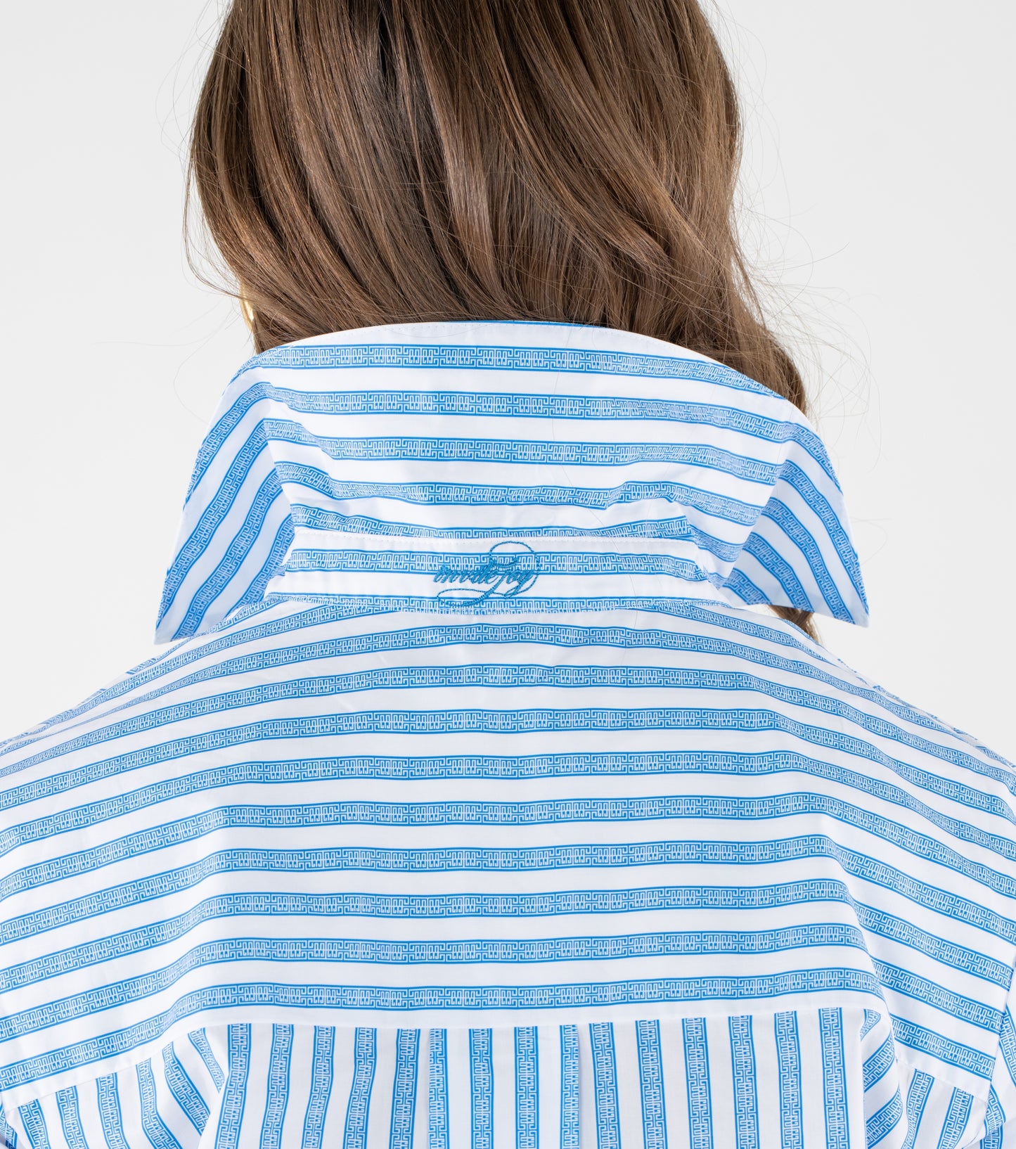 Emily McCarthy Classic Oxford Top - French Blue Stripe