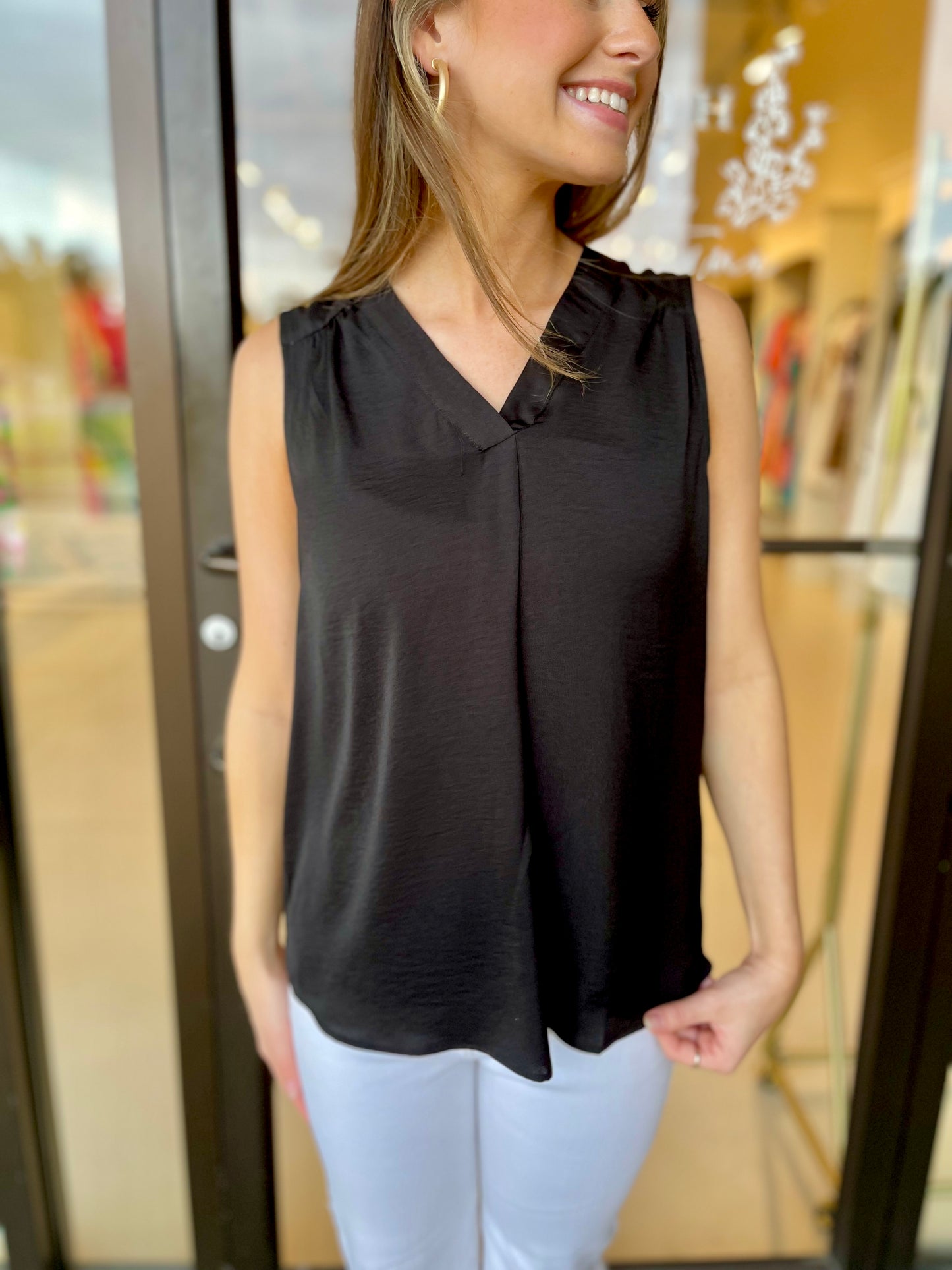 Renuar Woven Blouse Tank
