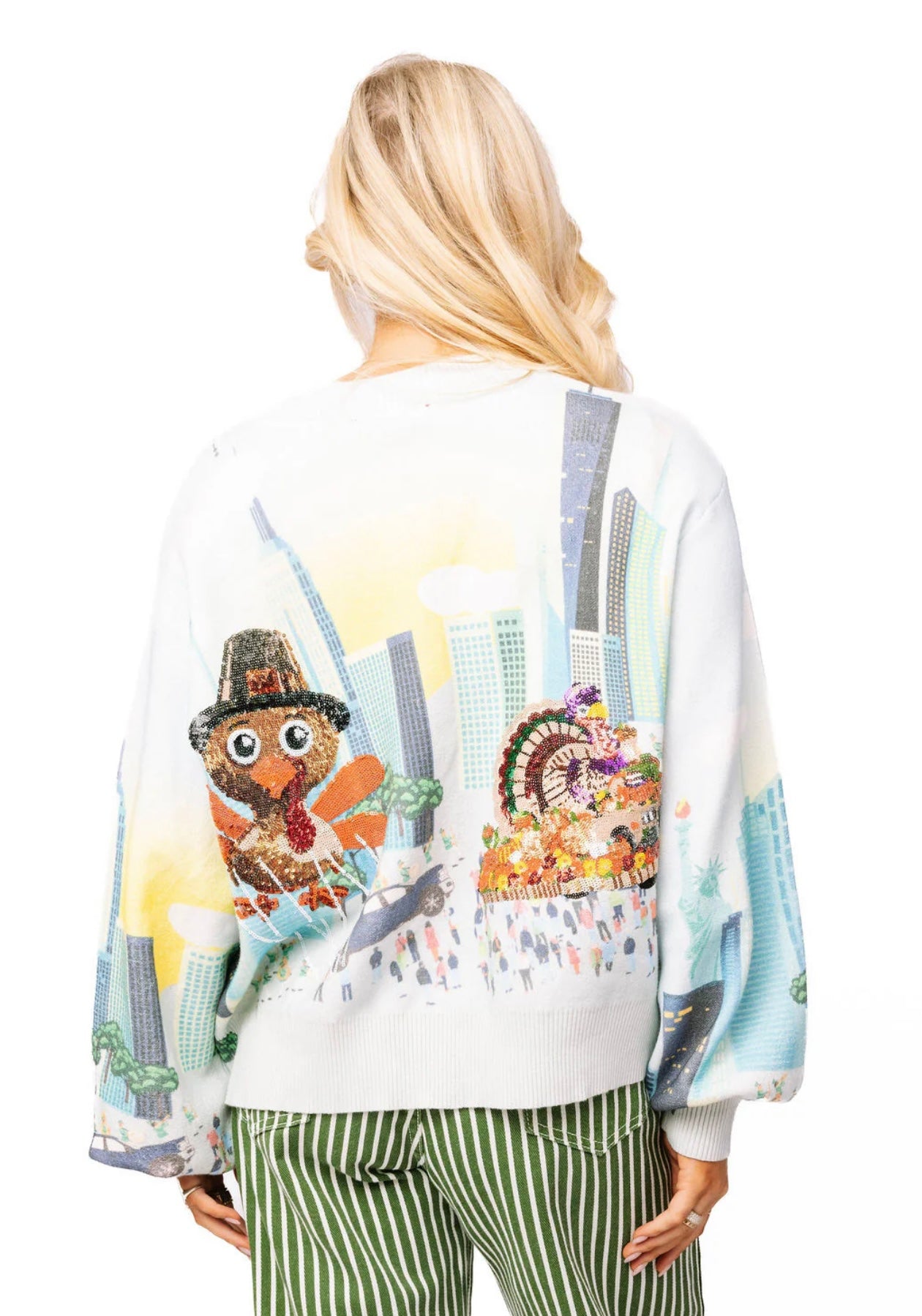 Queen of Sparkles Thanksgiving Parade Button-Up Cardigan
