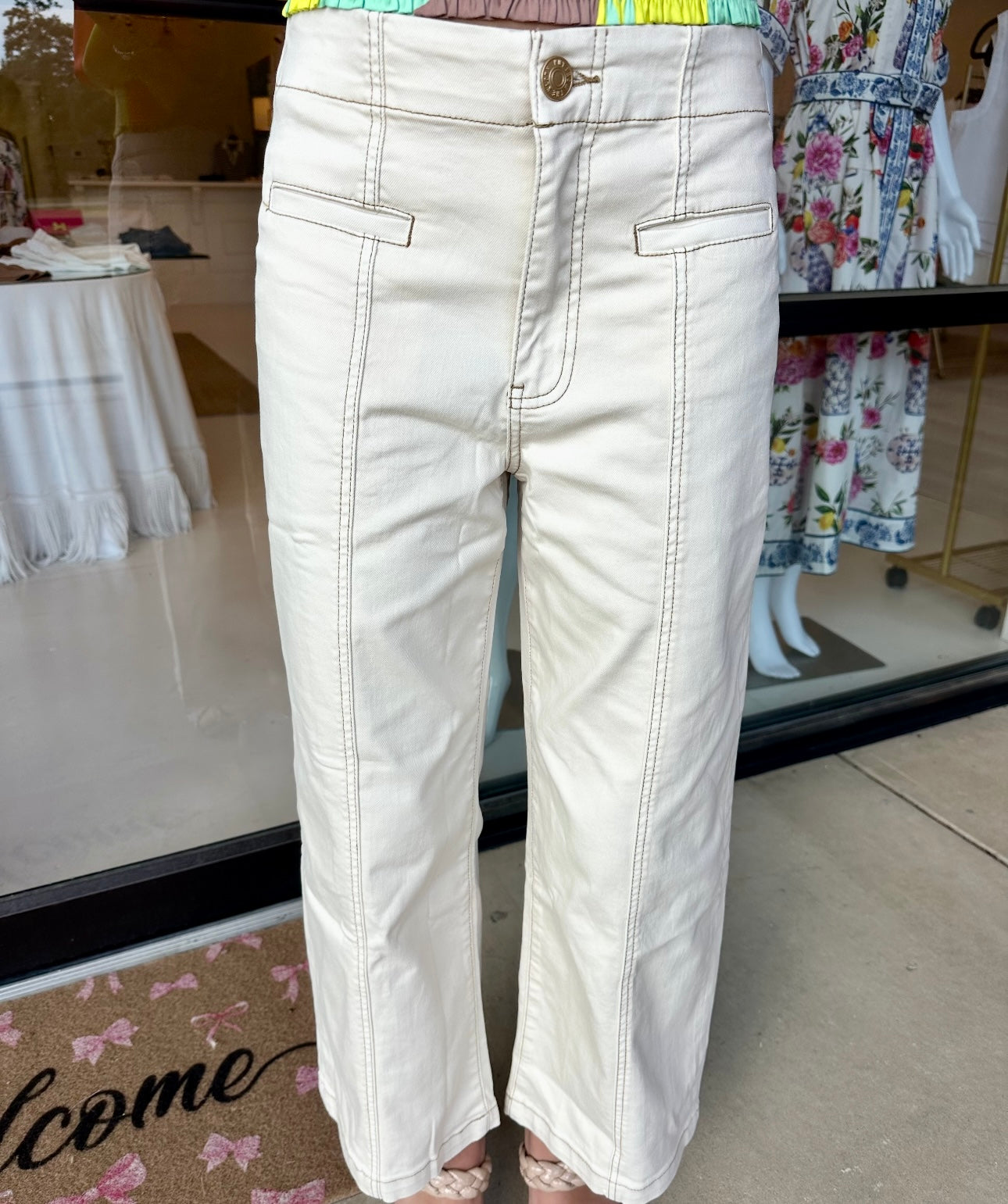 KUT Meg High Rise Wide Leg Jean- Canvas