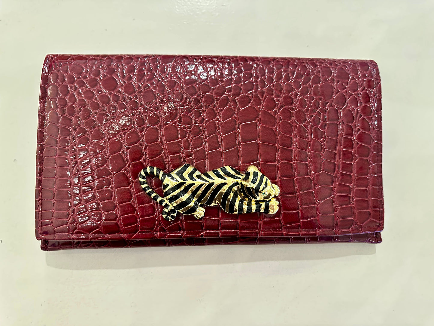 Garland Bag - burgundy croc