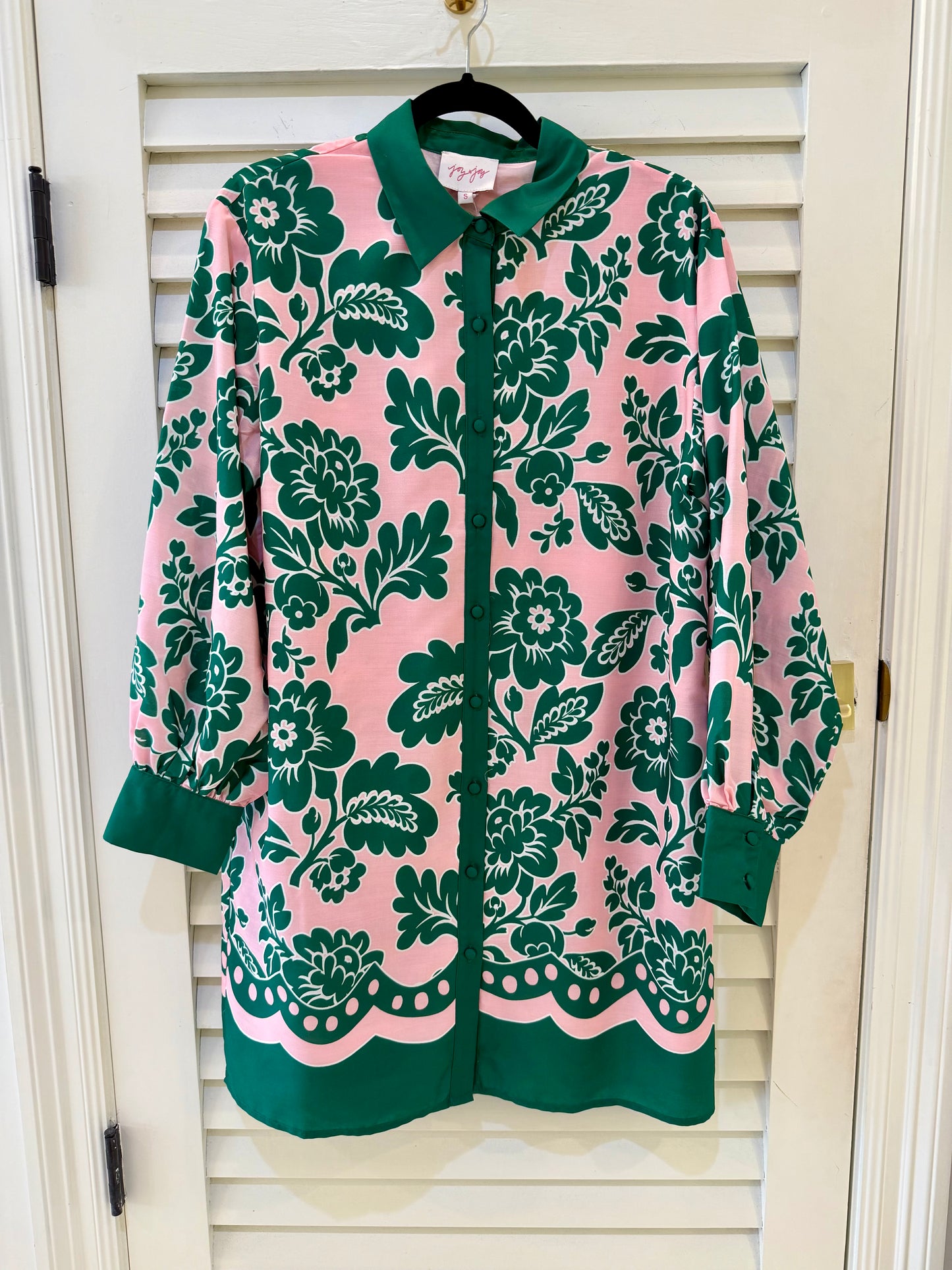 Joy Joy Jade Petals Shirt Dress