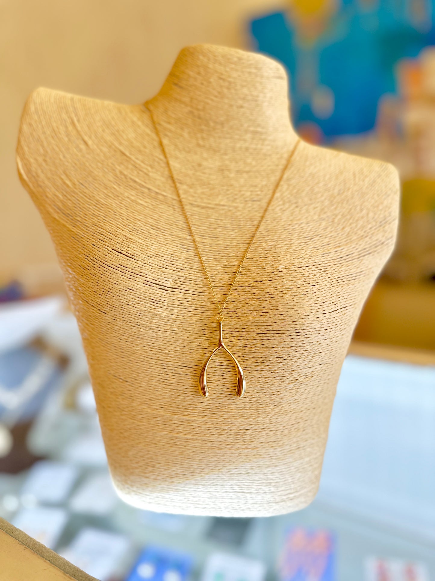 Jane Win Lucky Wishbone Necklace