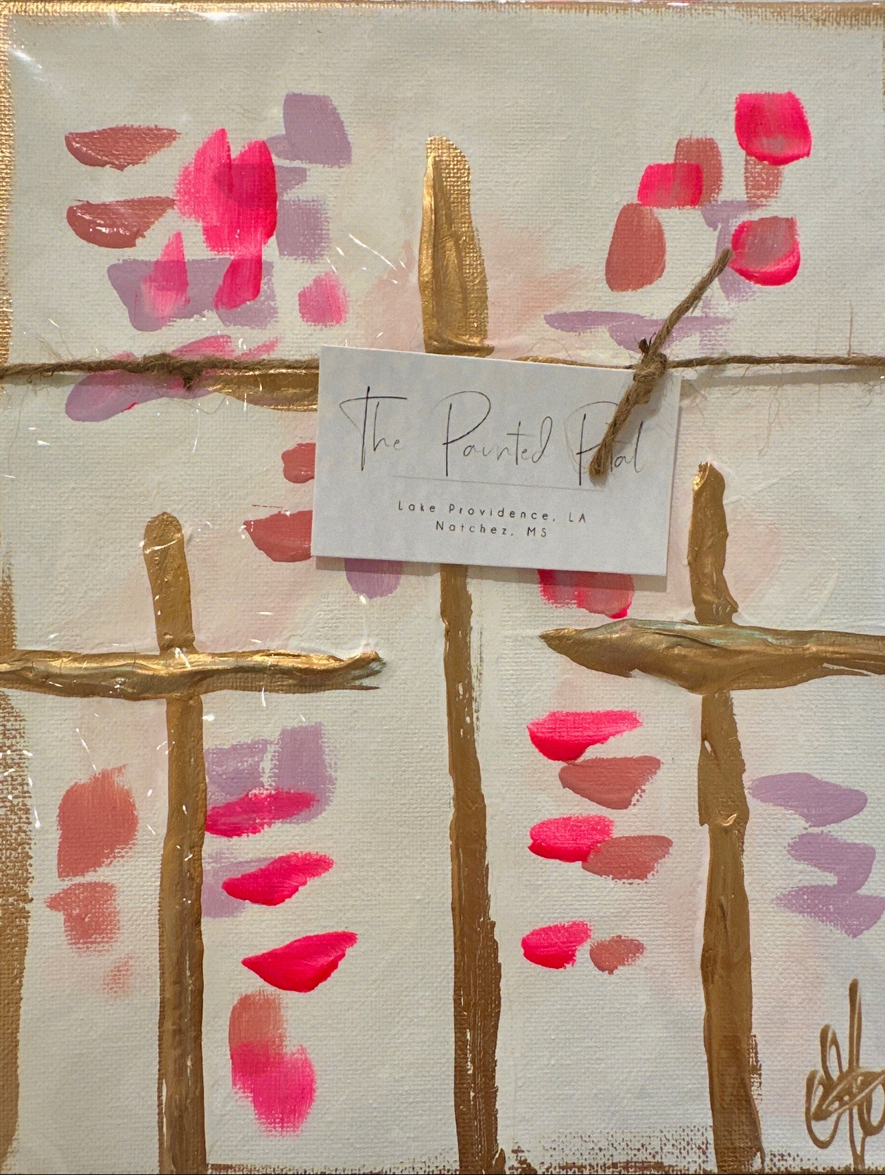 Painted abstract crosses