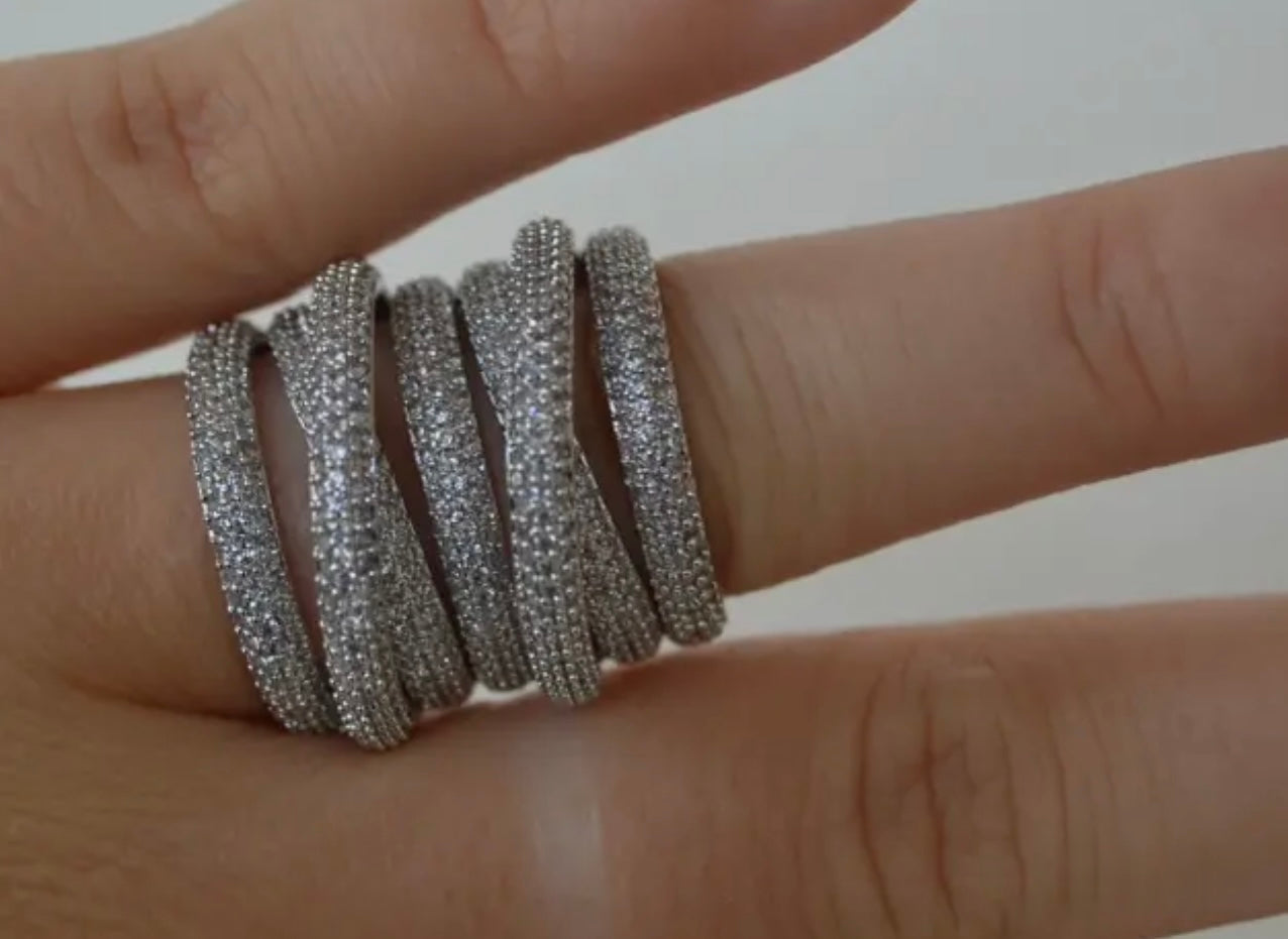 Silver Grande Twisted Luxe Ring