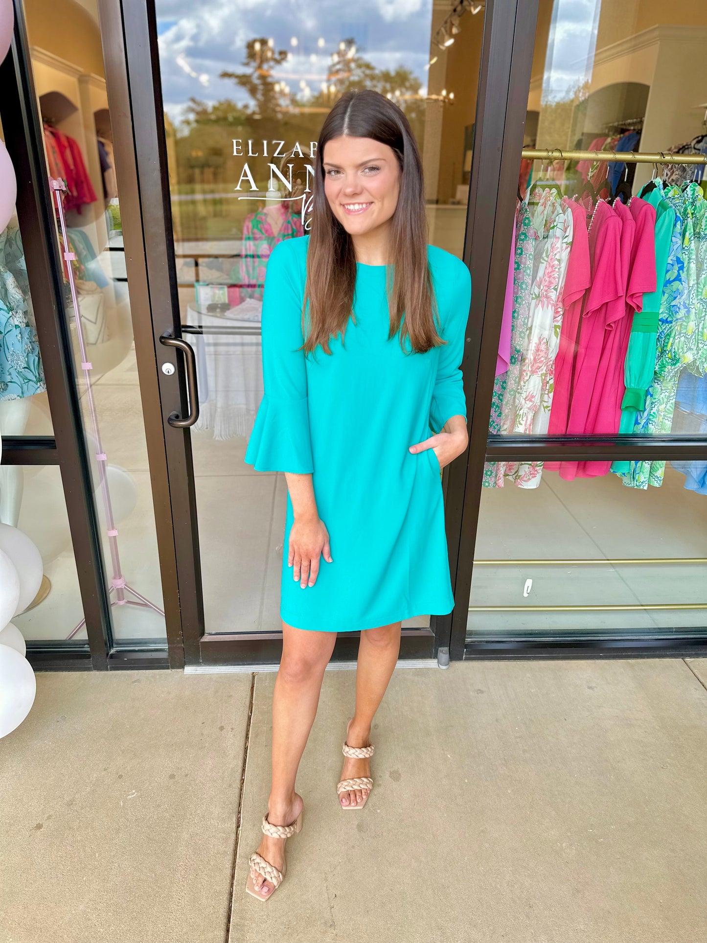 Jade Teal Shift Dress