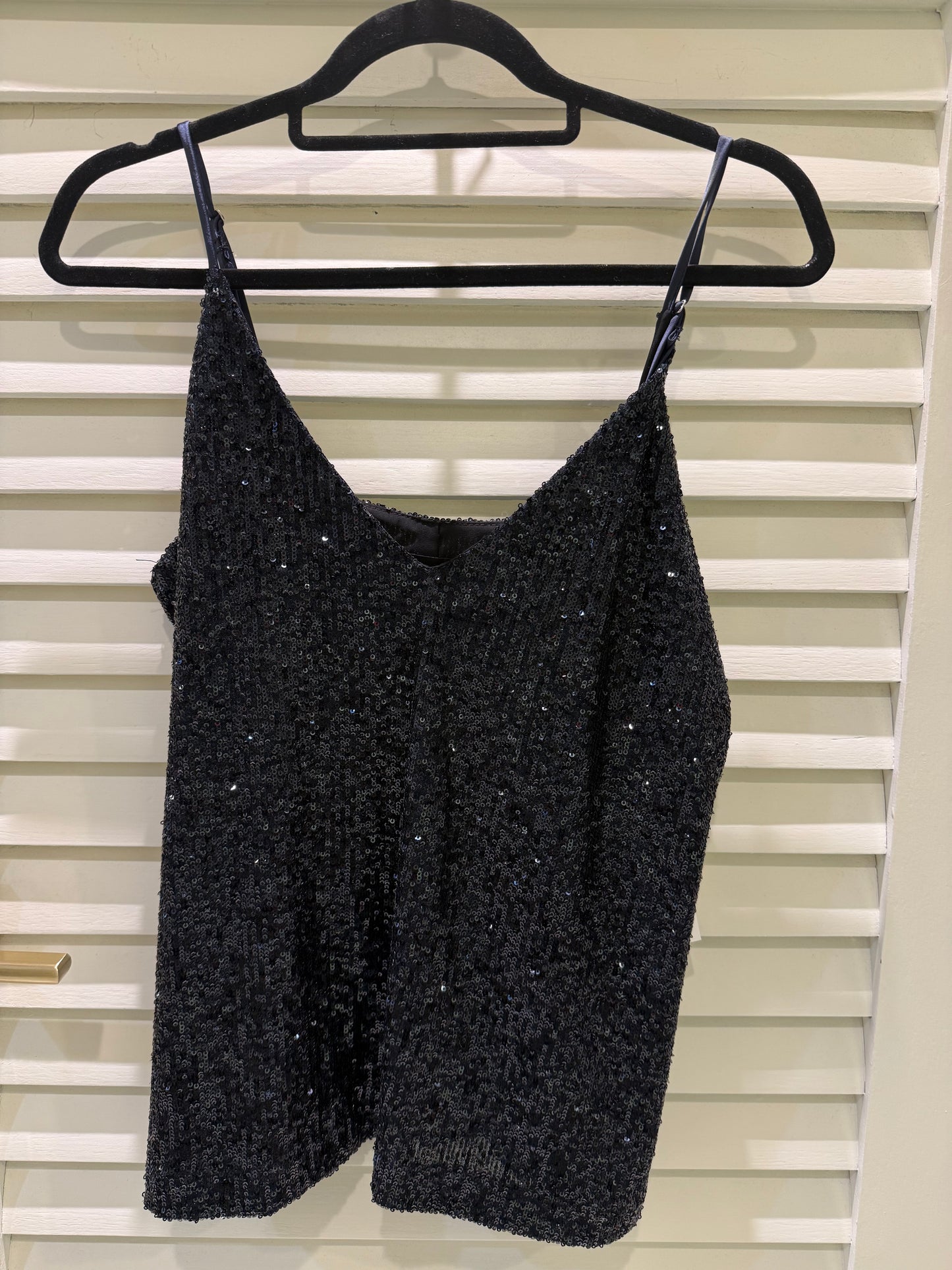 Fifteen Twenty Navy Sequin Drape Cami