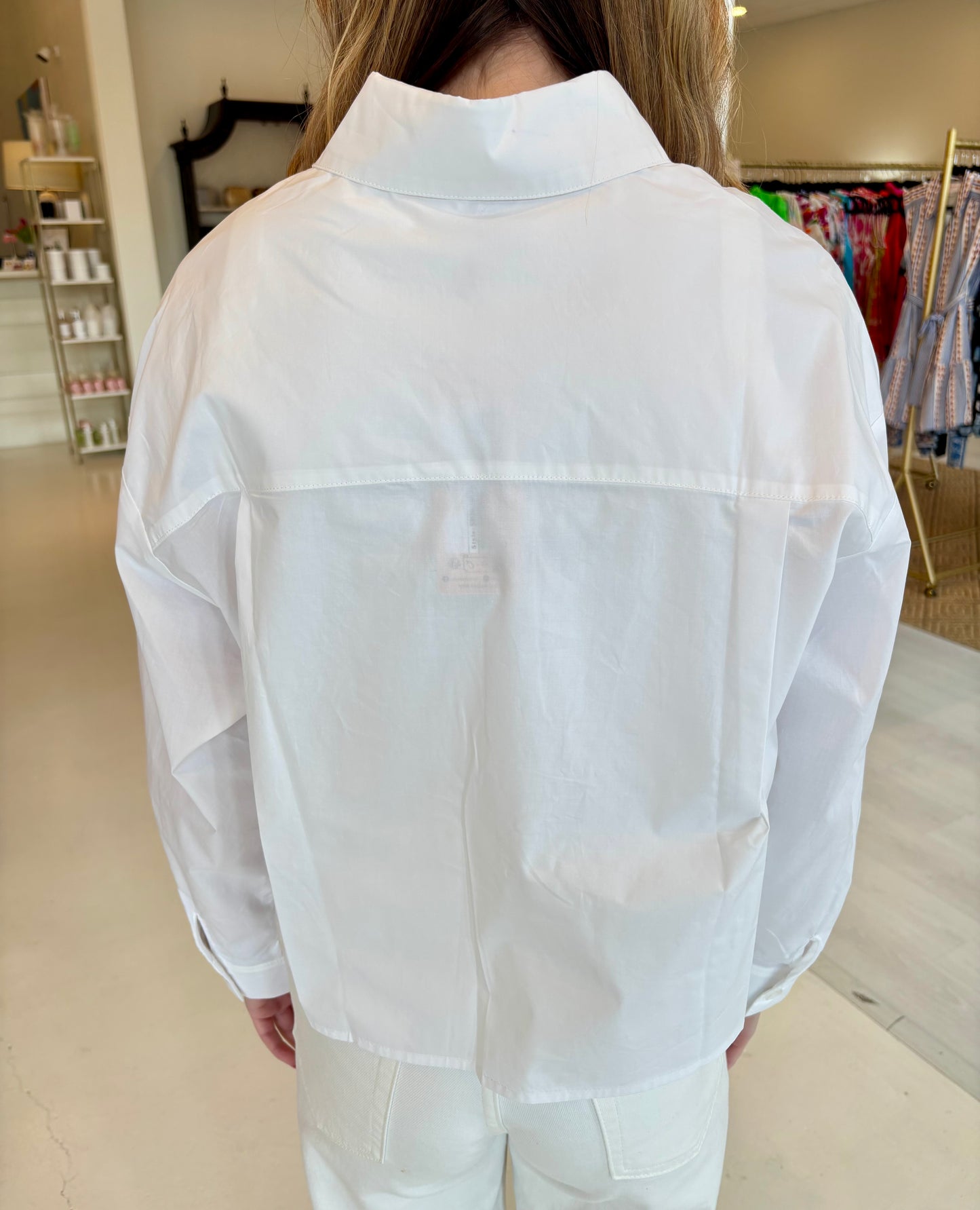 Esqualo White Cotton Blouse