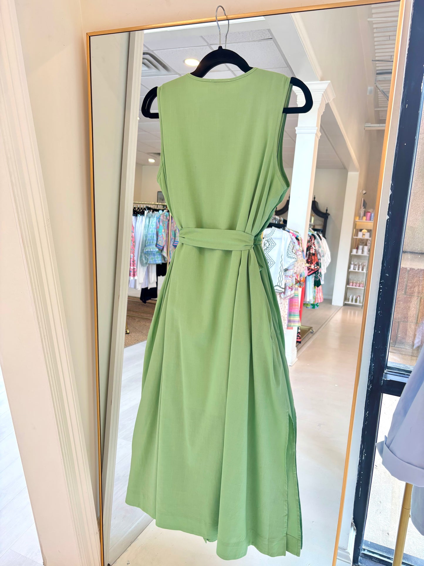 Joy Joy Pleated Midi Dress - Kiwi