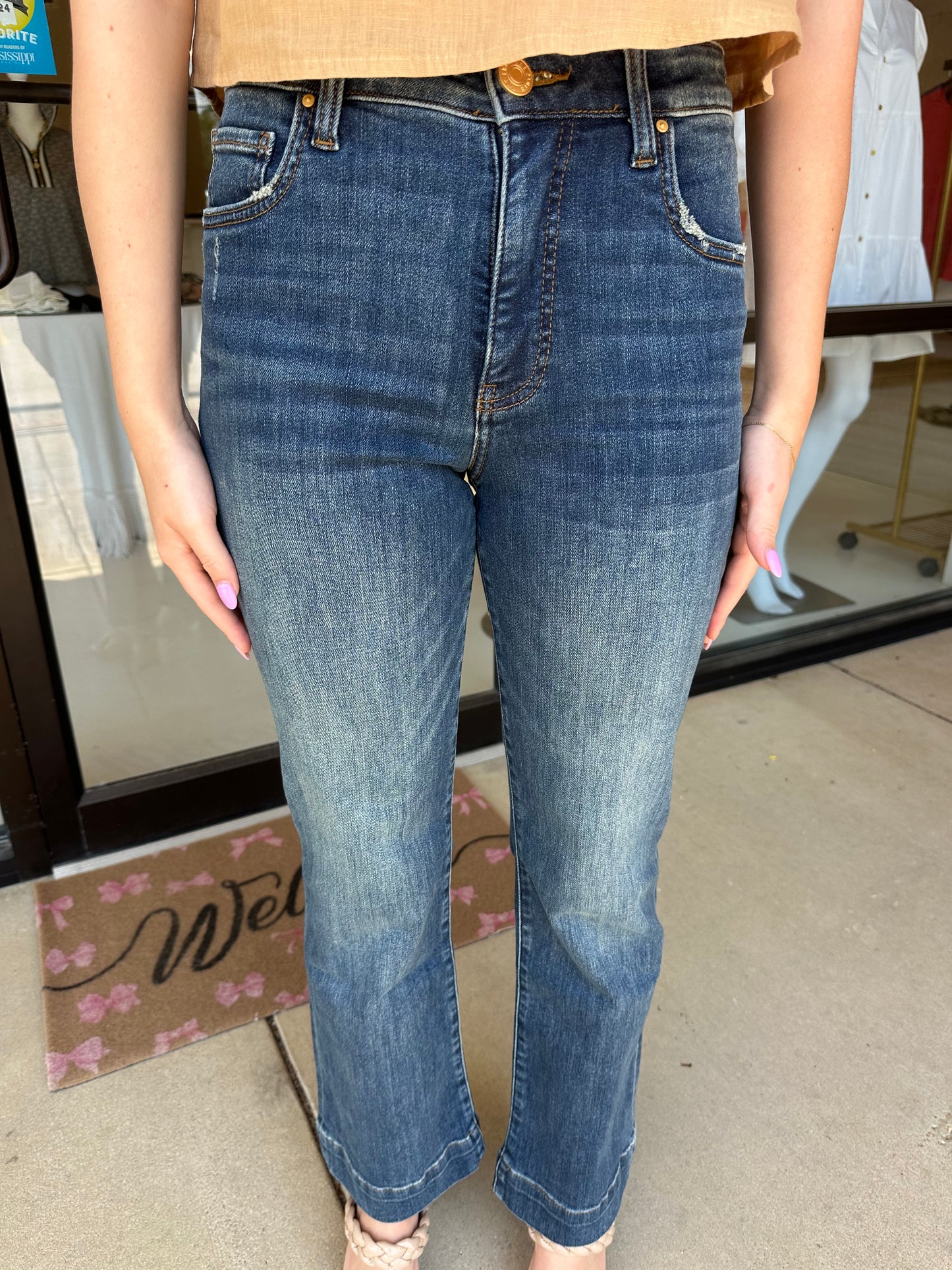 KUT Kelsey High Rise FAB AB Ankle Jean - Vibrant