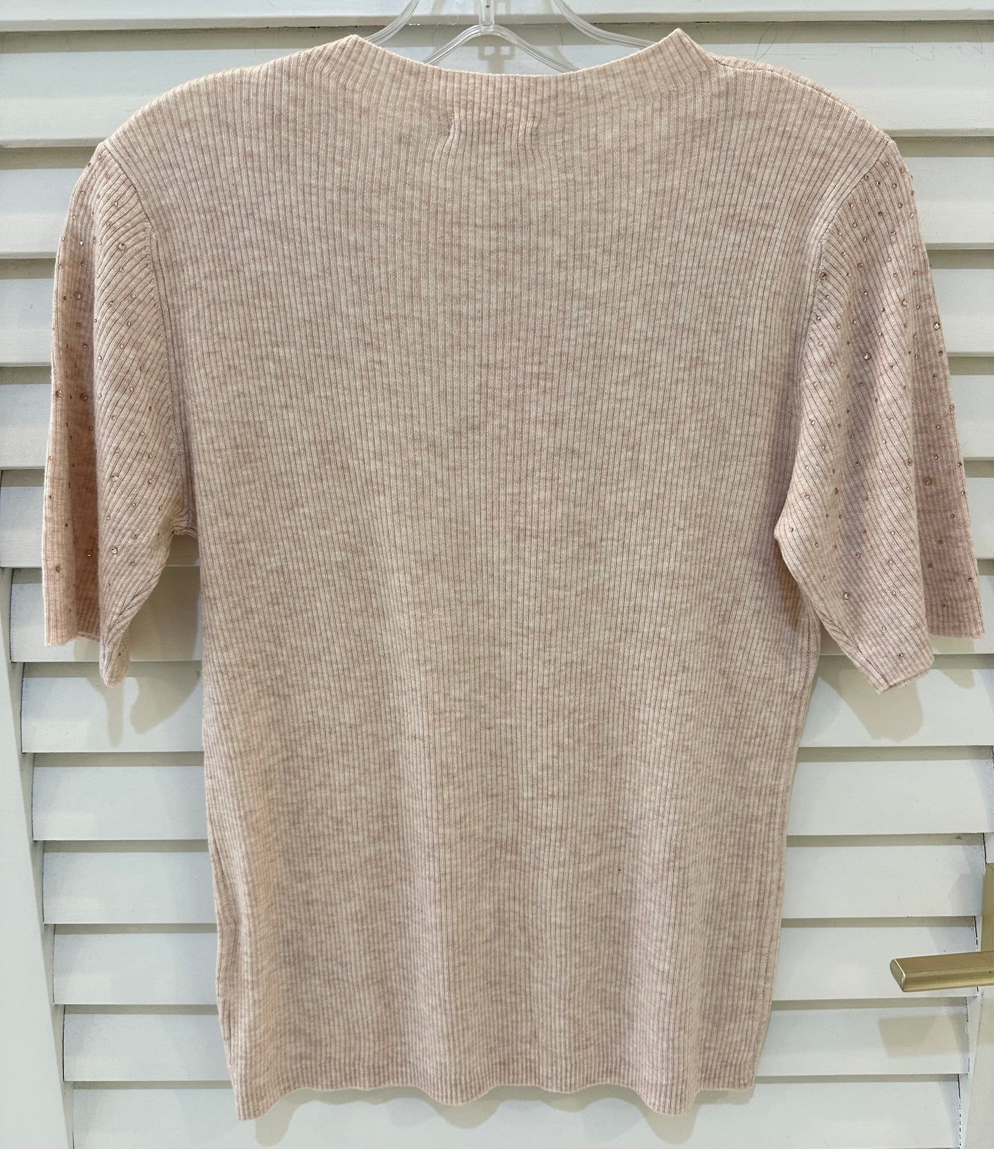 Esqualo Ribbed Rhinestone Top