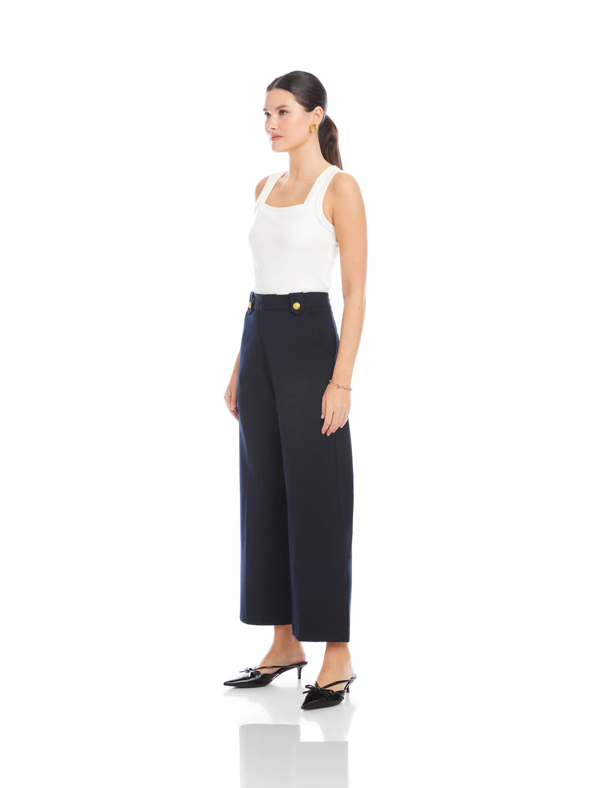 Fifteen Twenty Janice Cropped Pants navy