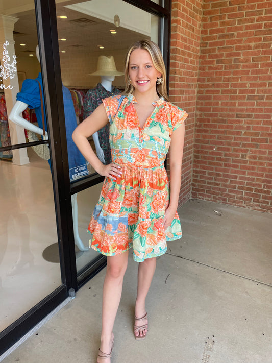 Anna Cate Aimee Dress - Hawaiin