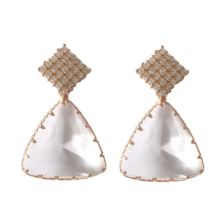 St. Armands Diamond Pave and Crystal Drop Holiday Statement Earrings