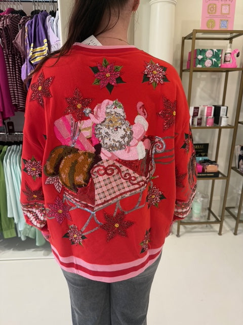 Queen of Sparkles Sleigh Detail Sweatshirt