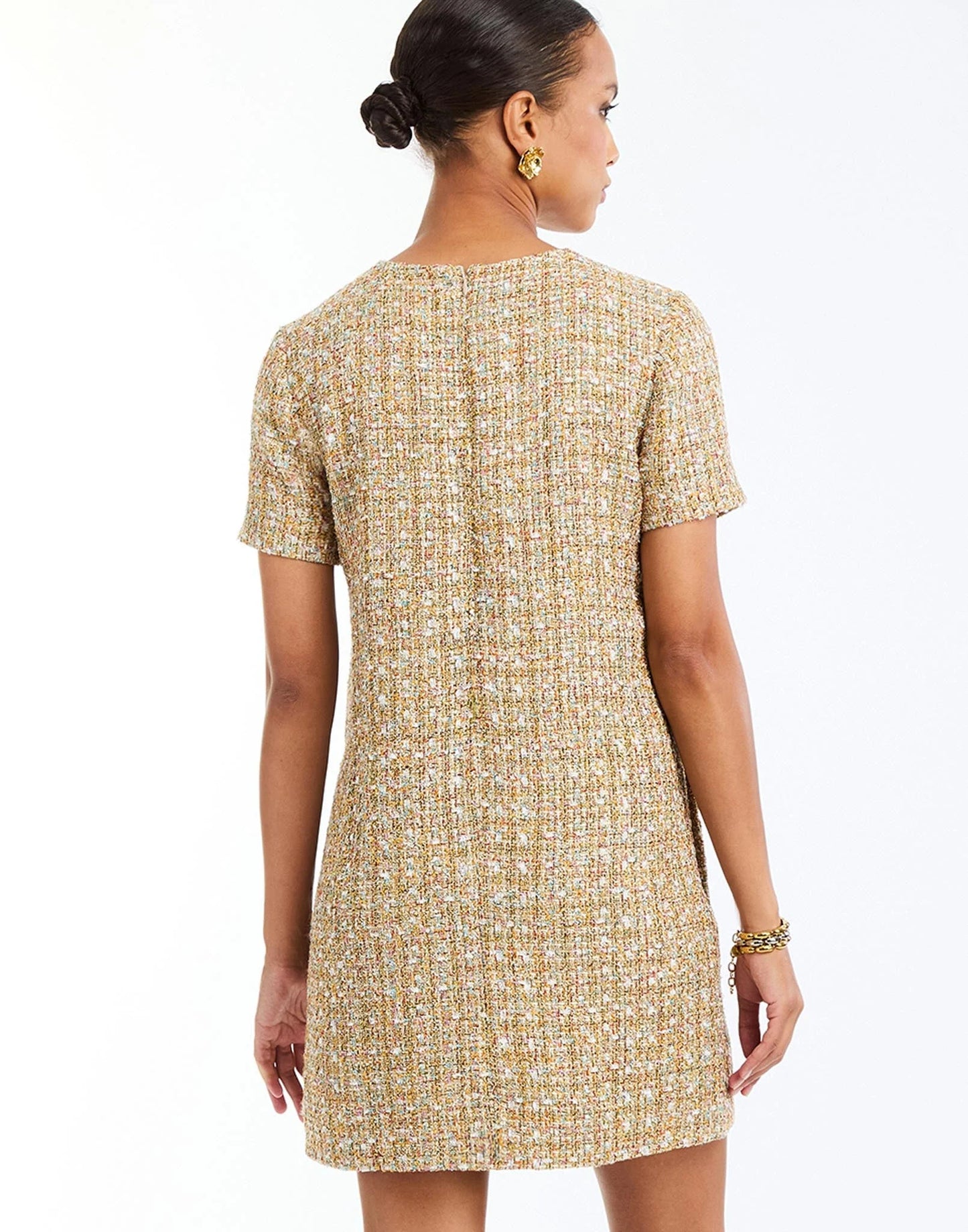 Mestiza Isolde Mini Dress - Gold Multi