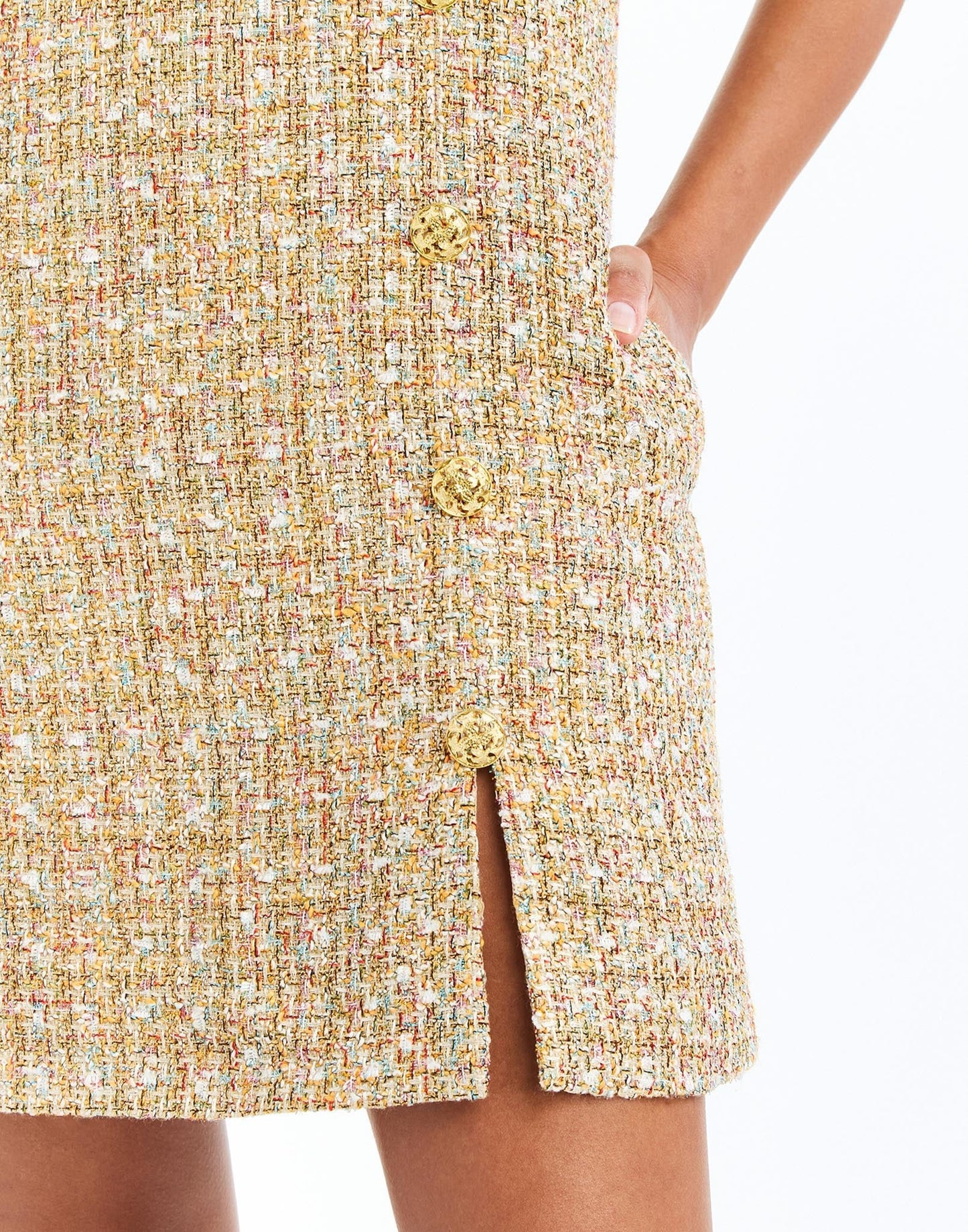 Mestiza Isolde Mini Dress - Gold Multi