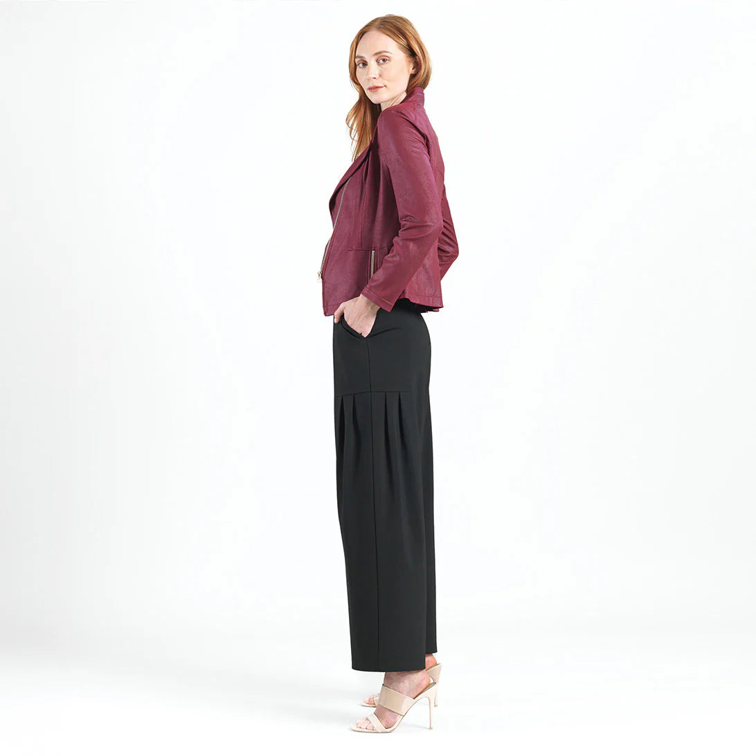 Clara Sun Woo Liquid Leather Jacket - Merlot