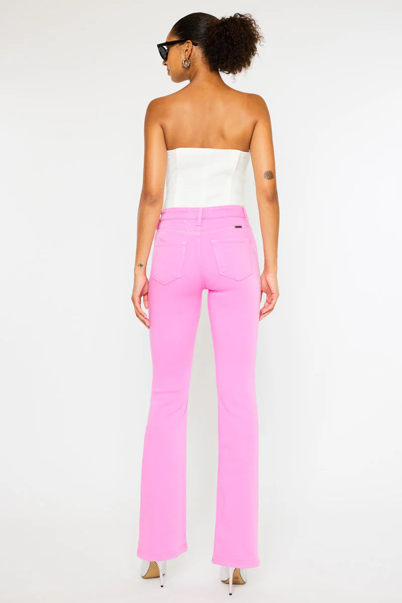 EAB Favorites High Rise Bootcut Jeans - Pink