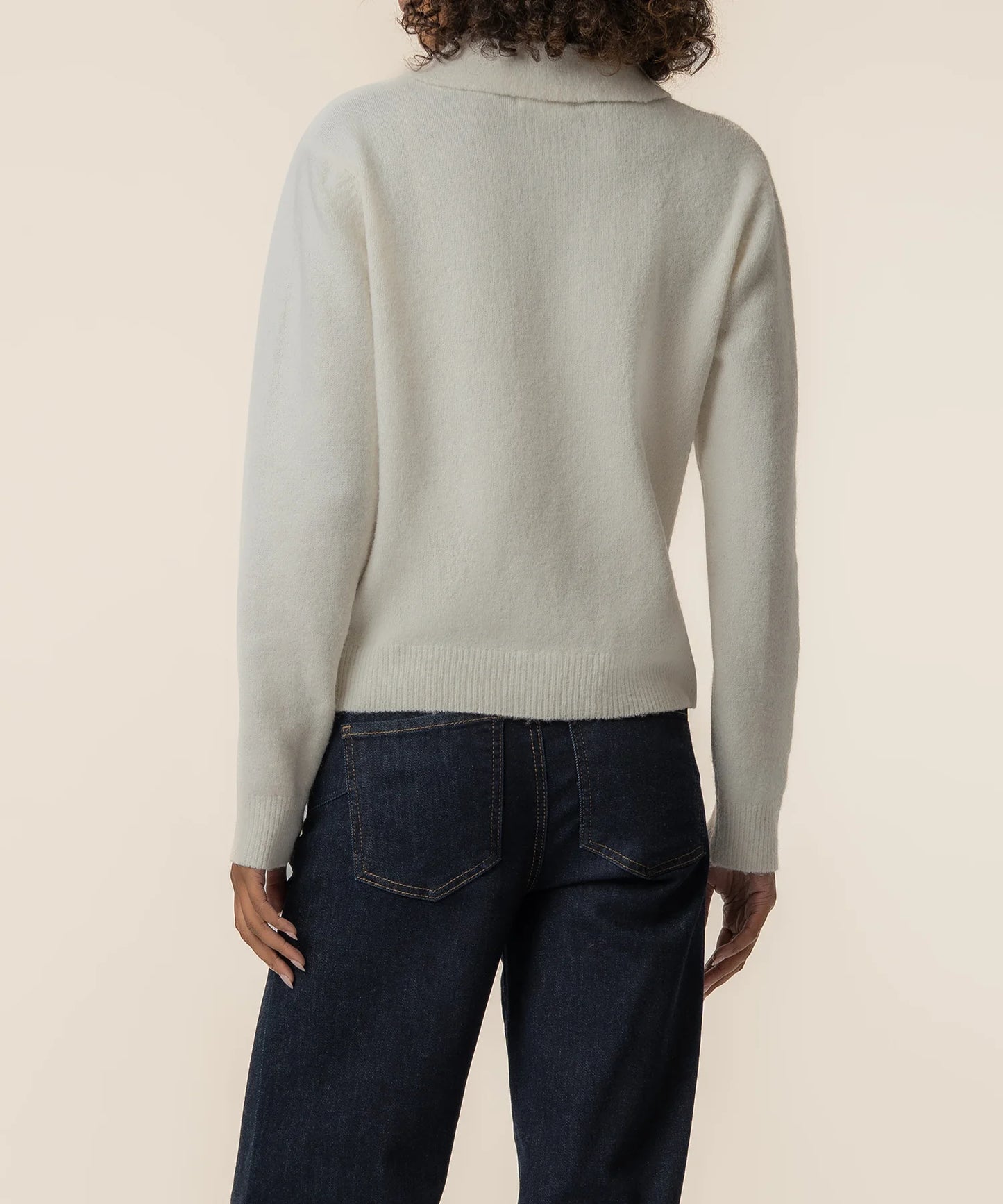 KUT Tassie Long Sleeve Sweater - Cream
