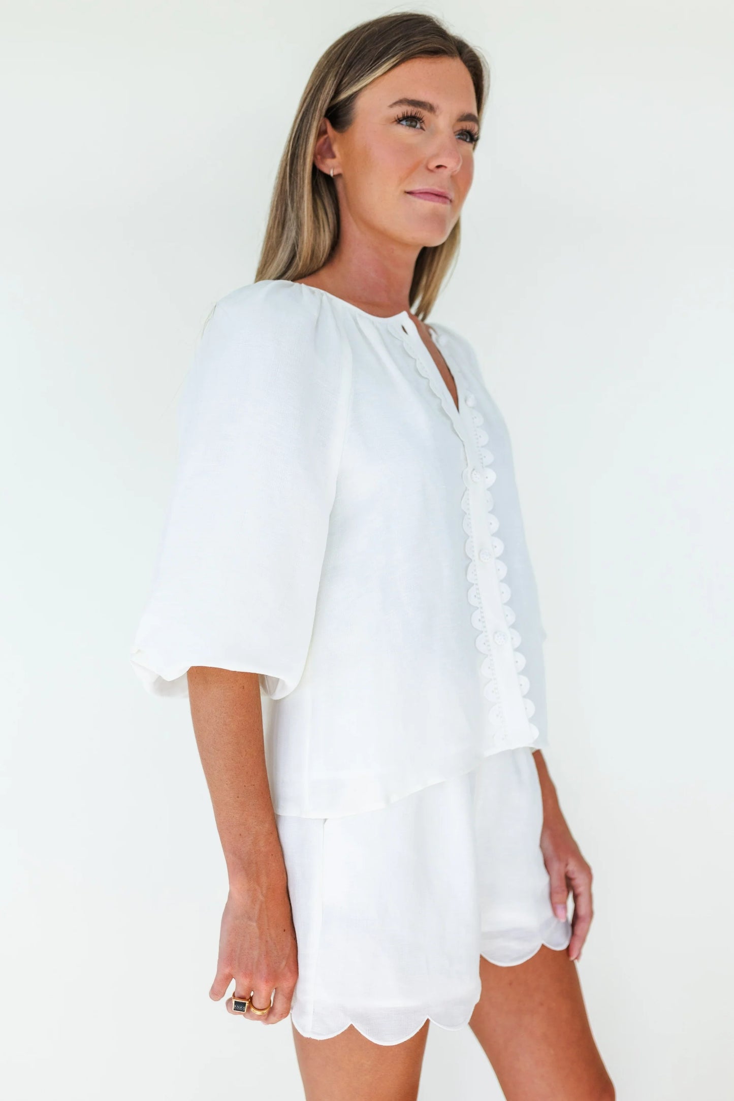 Mary George Emma Top- Star White