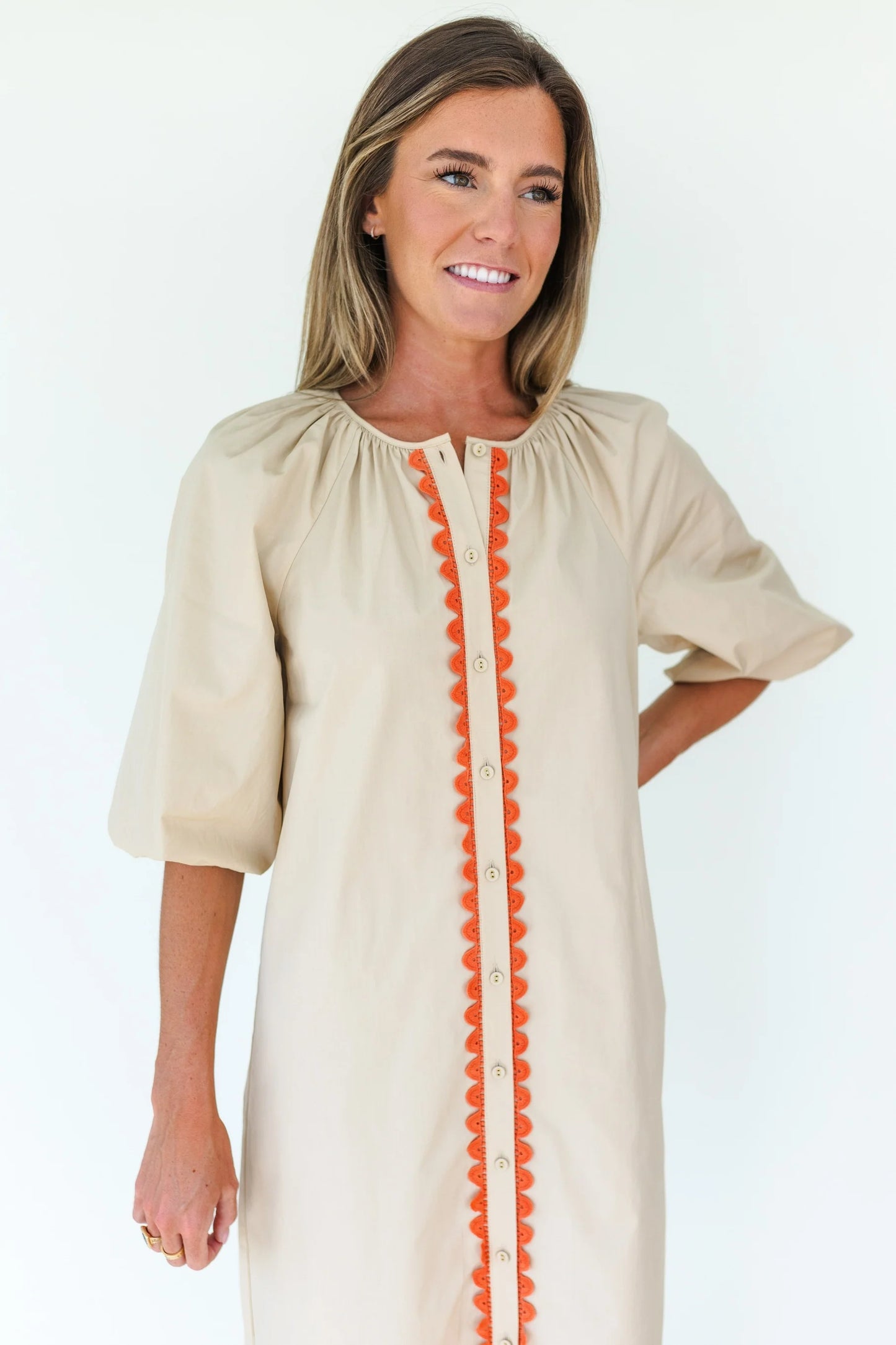 Mary George Hampton Dress- Pebble
