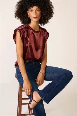 Melissa Nepton Randy Blouse - Burgundy