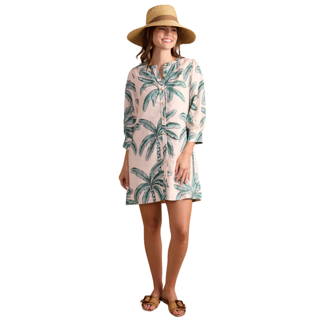 Double A Paloma Dress - Coconut Palm