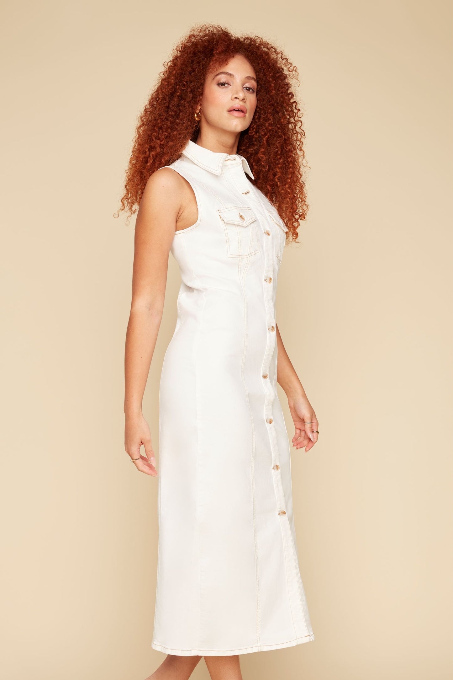 Renuar Woven Dress- White