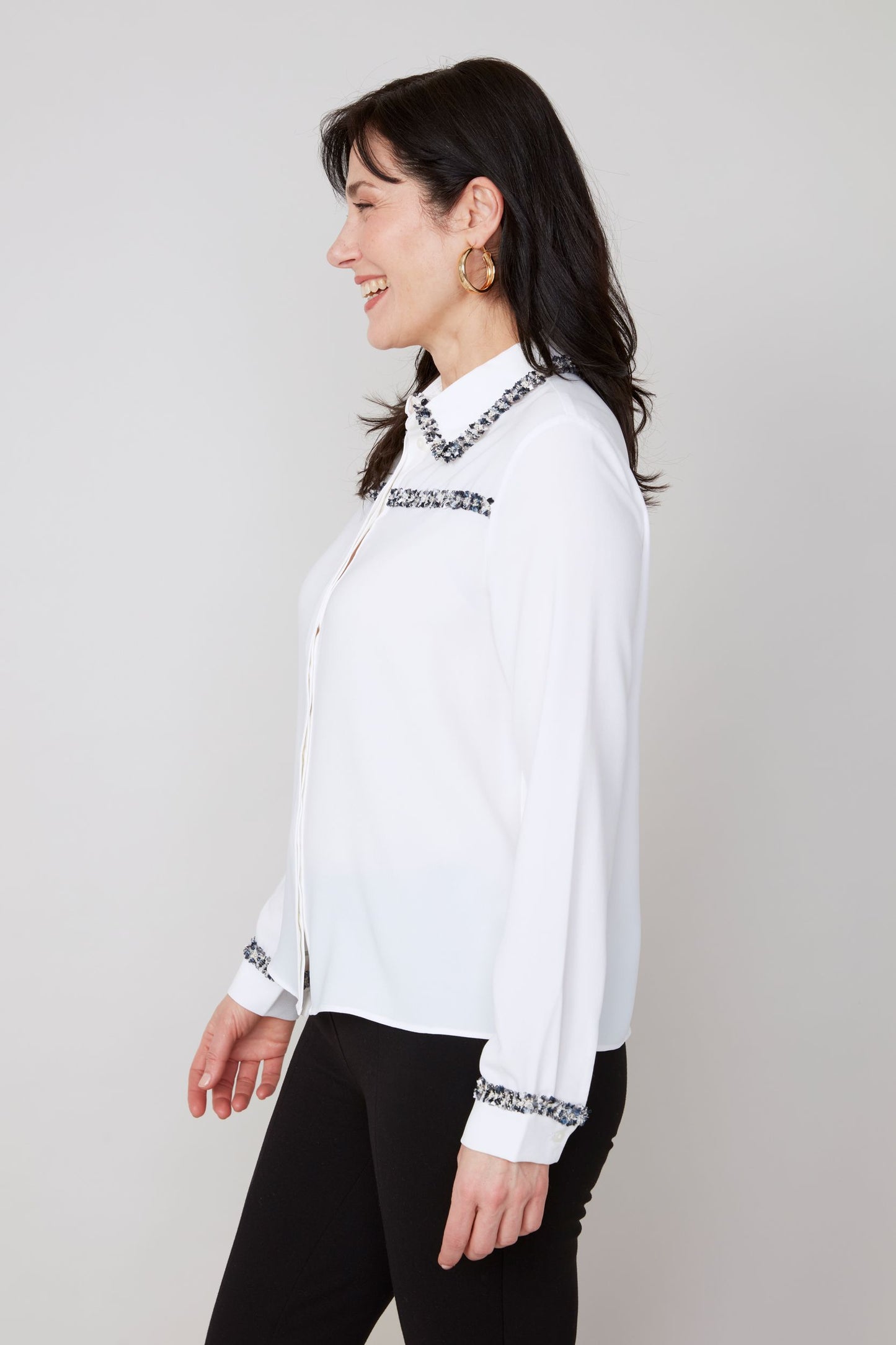 Renuar Woven Blouse - Creme