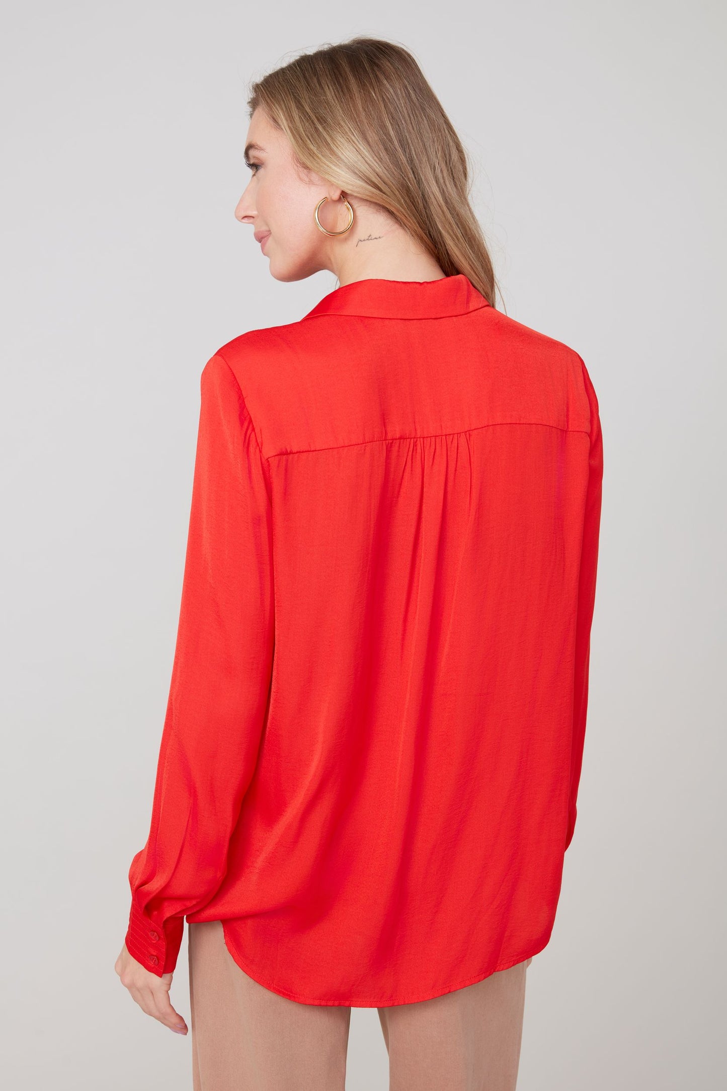 Renuar Woven Blouse - Scarlet