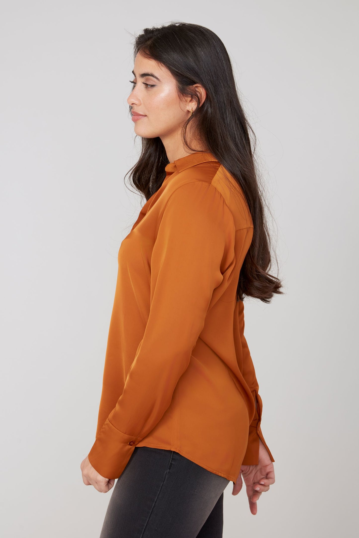 Renuar Woven Blouse - Bronze Orange