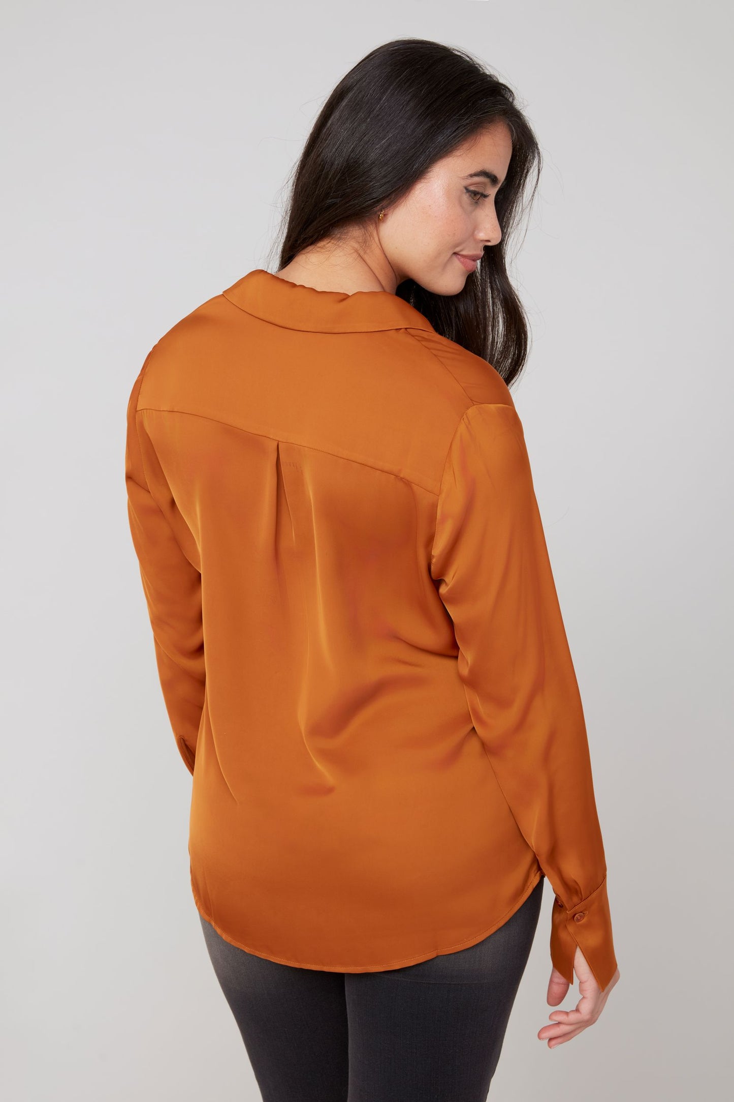 Renuar Woven Blouse - Bronze Orange