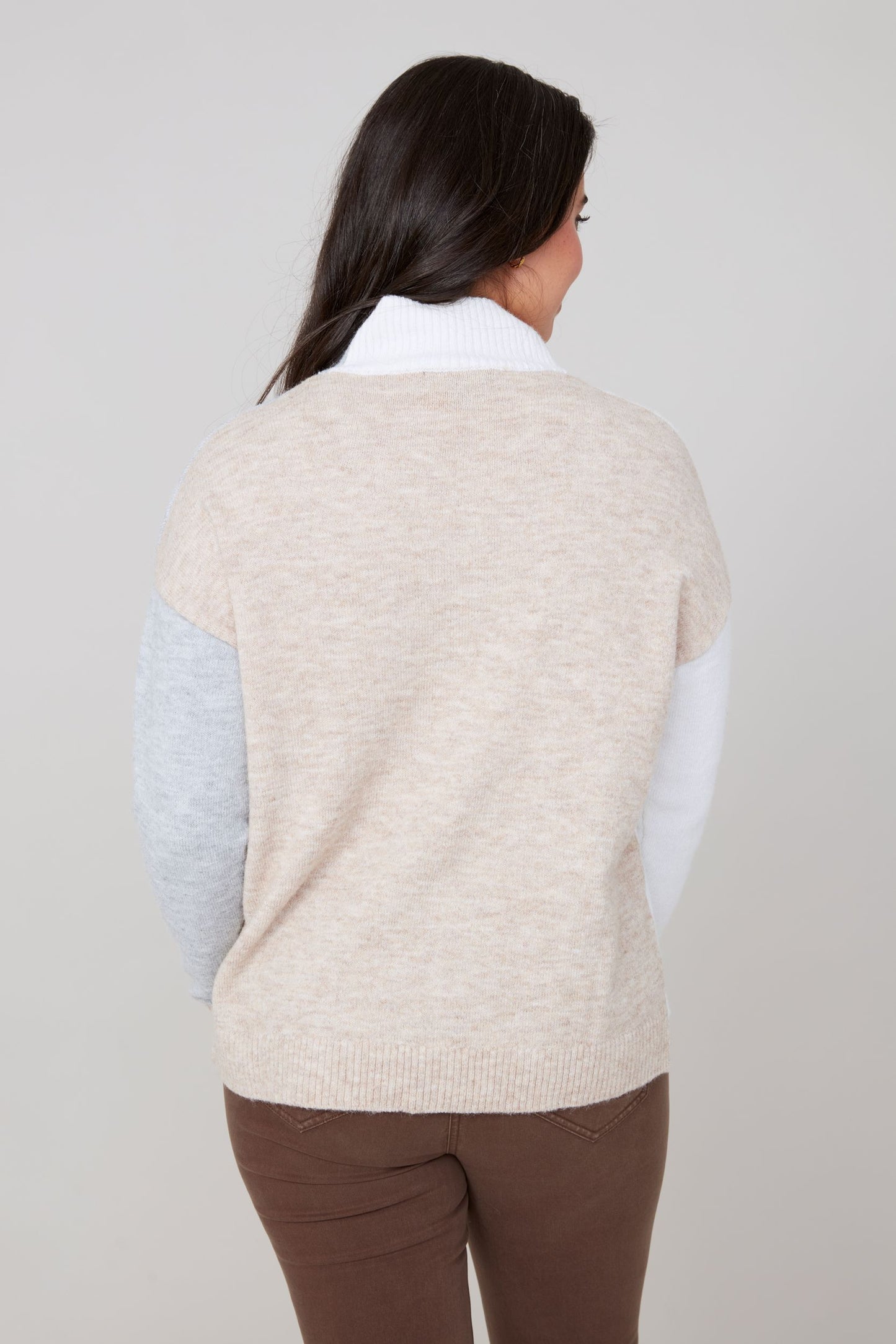 Renuar Knit Sweater - Creme Combo