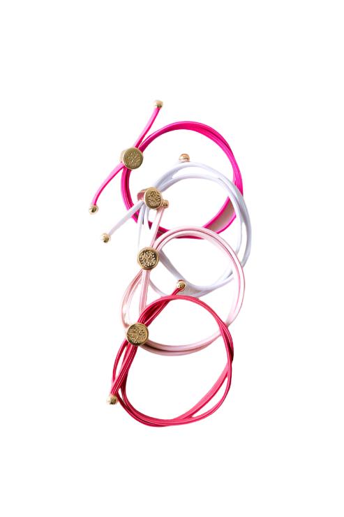 Smith & Co Skinny Hair Tie Set- Pink