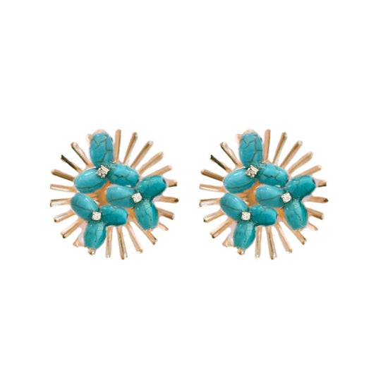 EAB Favorites Turquoise Sunburst Studs