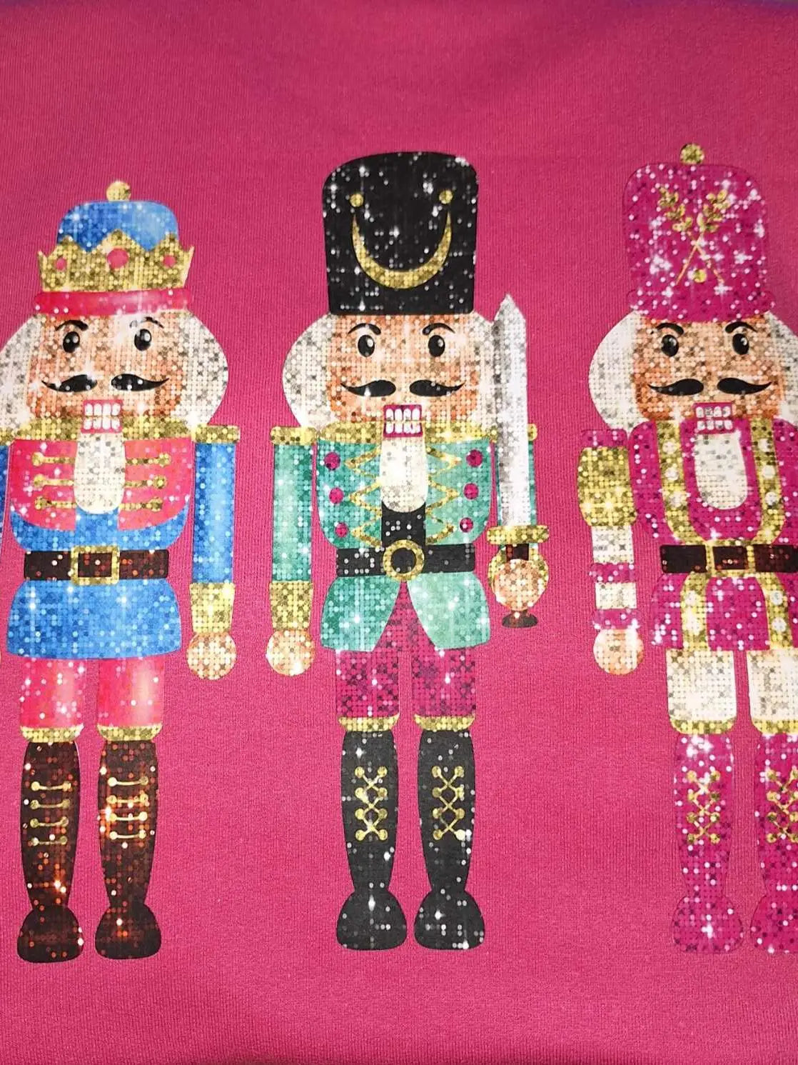 Christmas Sweatshirt Nutcracker Crewneck - Pink