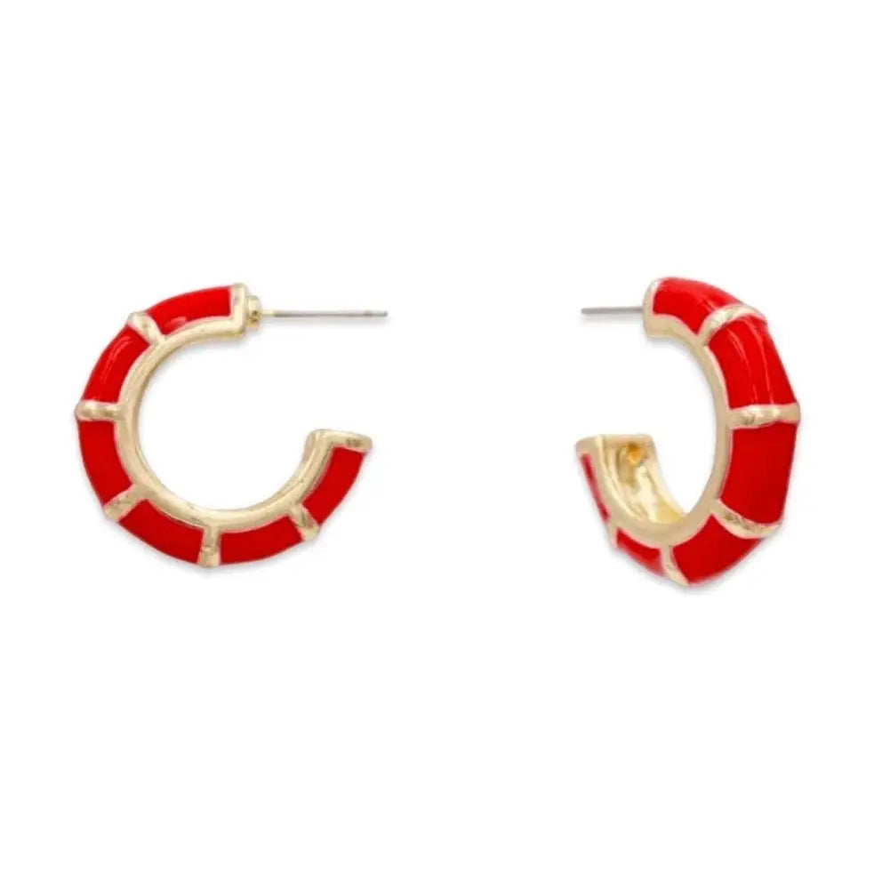 Petite Red Bamboo Hoop