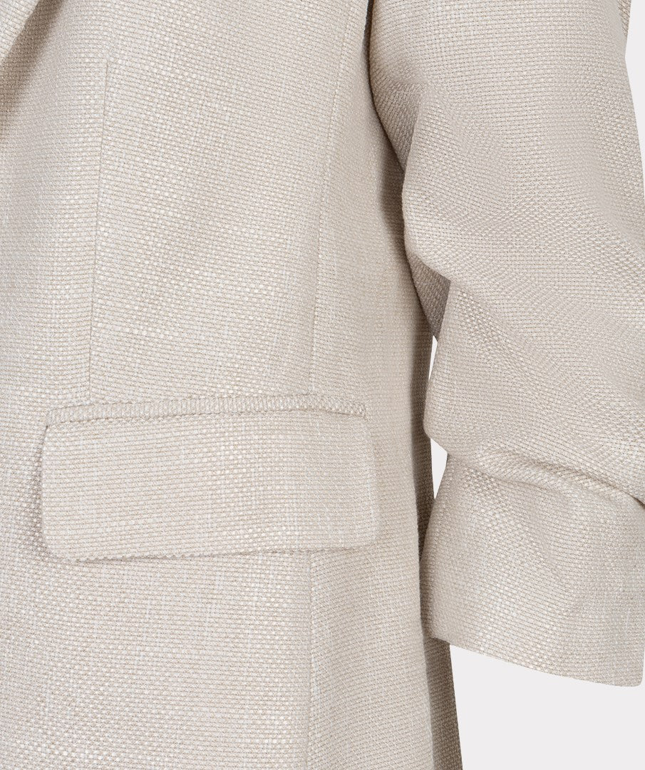 Esqualo Linen Look Blazer - Light Sand