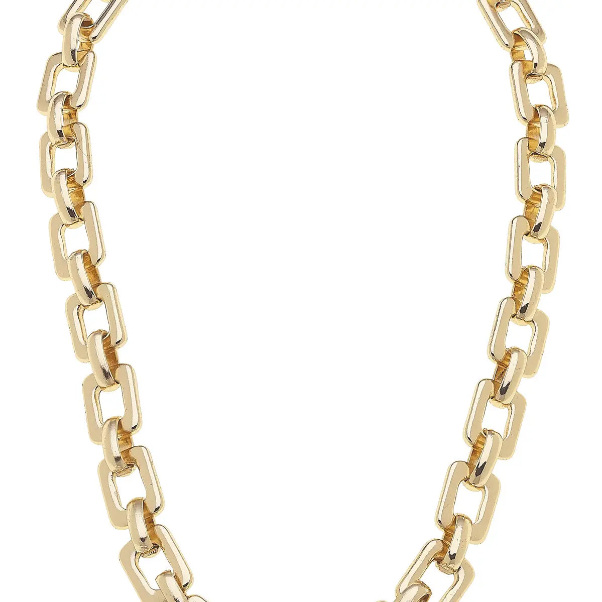 Conrad Chain Link Toggle Necklace - Shiny Gold