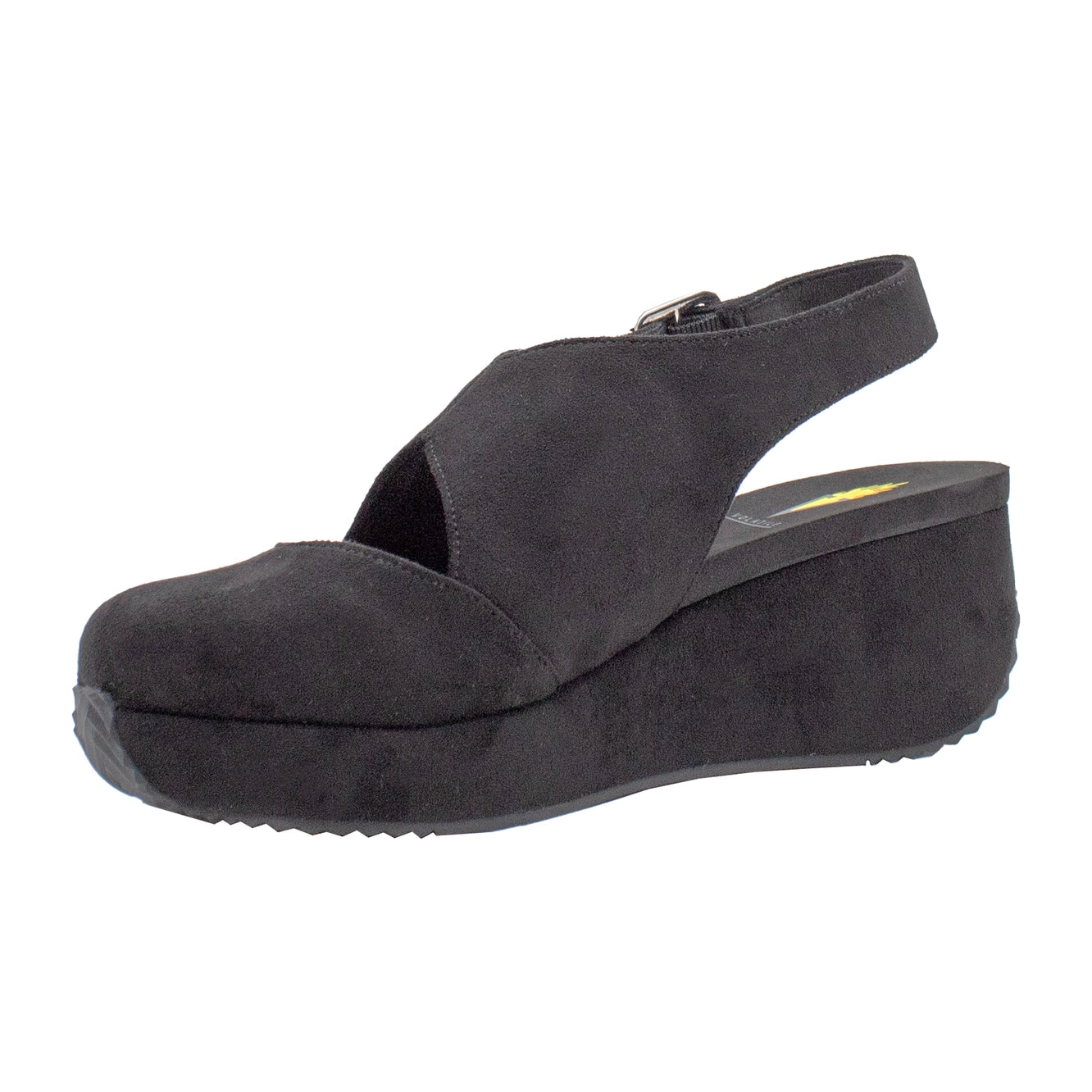 Aurora Suede Platform Sandals - Black