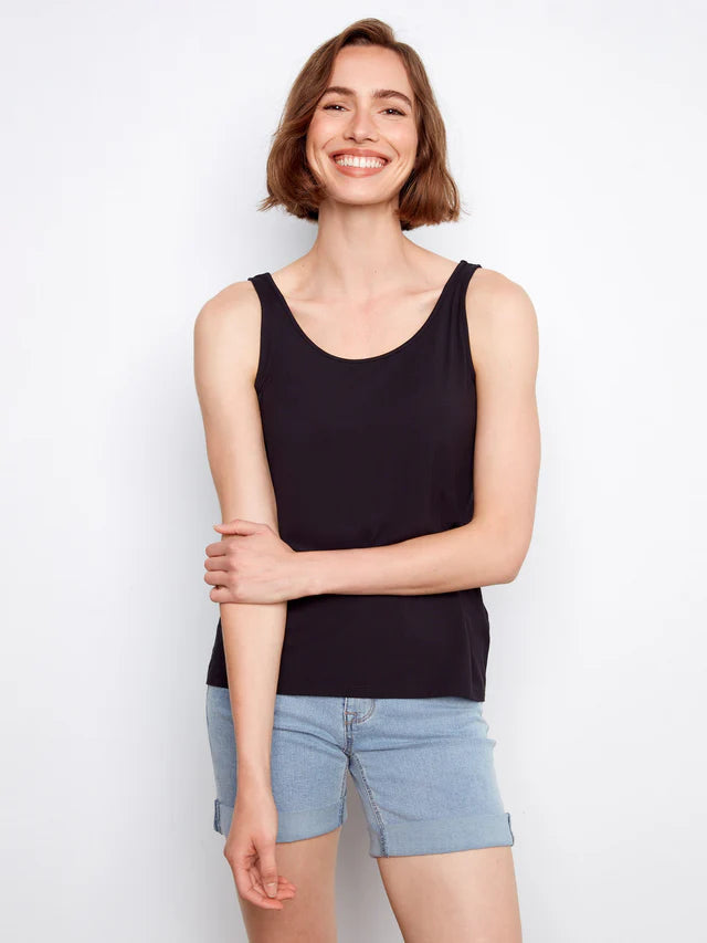 Charlie B Reversible Bamboo Cami- Black