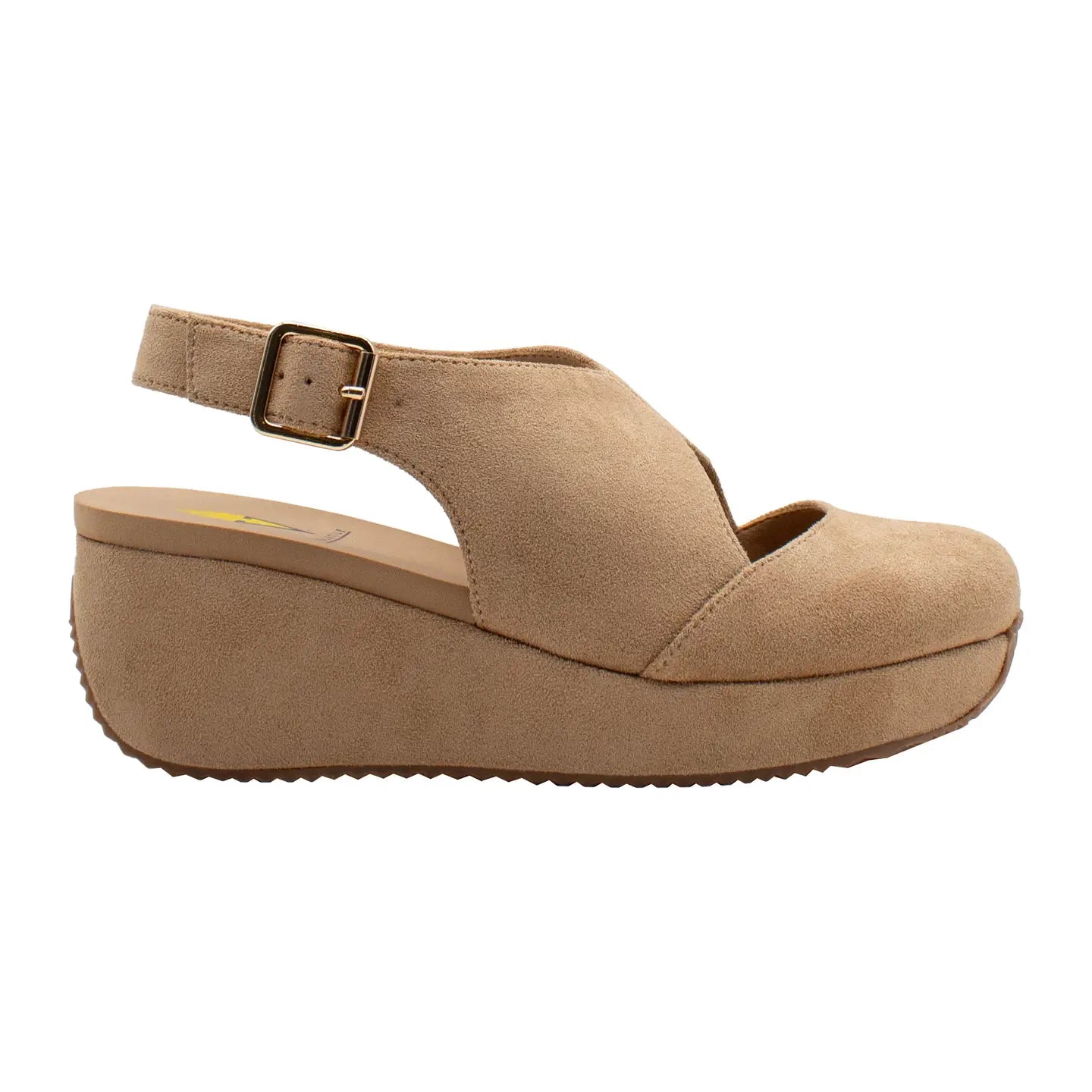 Aurora Suede Platform Sandals - Tan