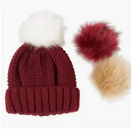 Hadley Wren Snap On Pom Pom Beanie
