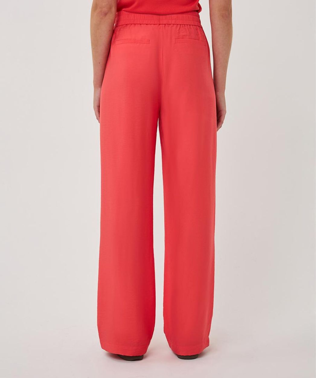 Esqualo Wide Leg Trousers - Chili Red