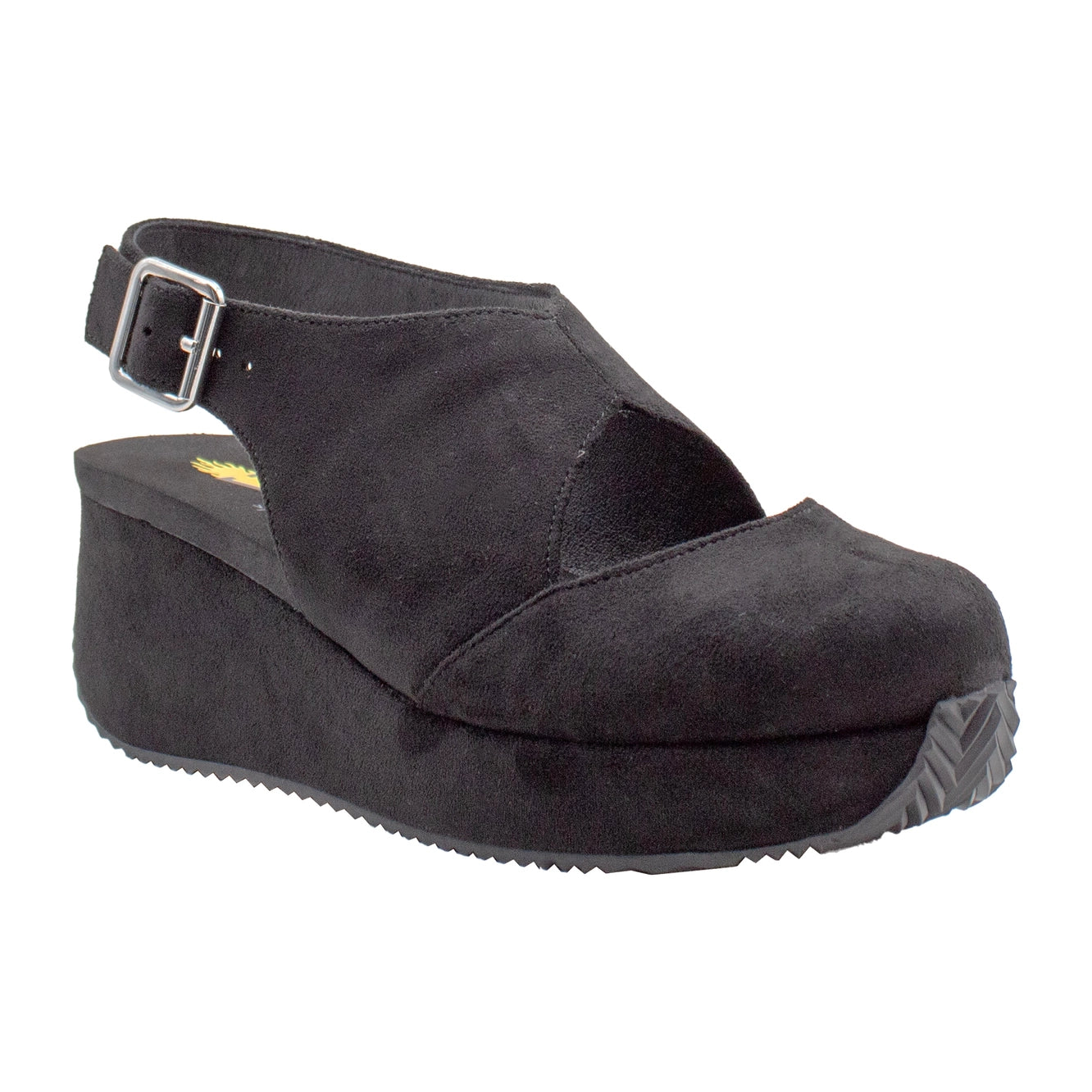 Aurora Suede Platform Sandals - Black